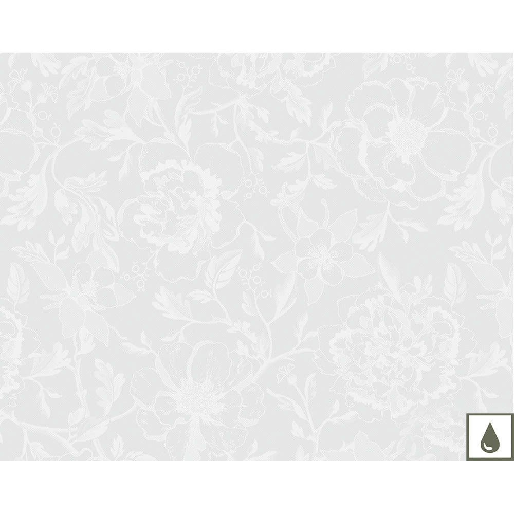 MILLE CHARMES BLANC - Set enduit imperméable pur coton blanc 40X50