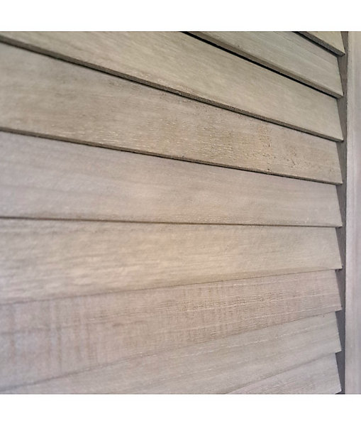Paravent persienne de 3 pans en bois, coloris brun - Dim : H170 x L120cm