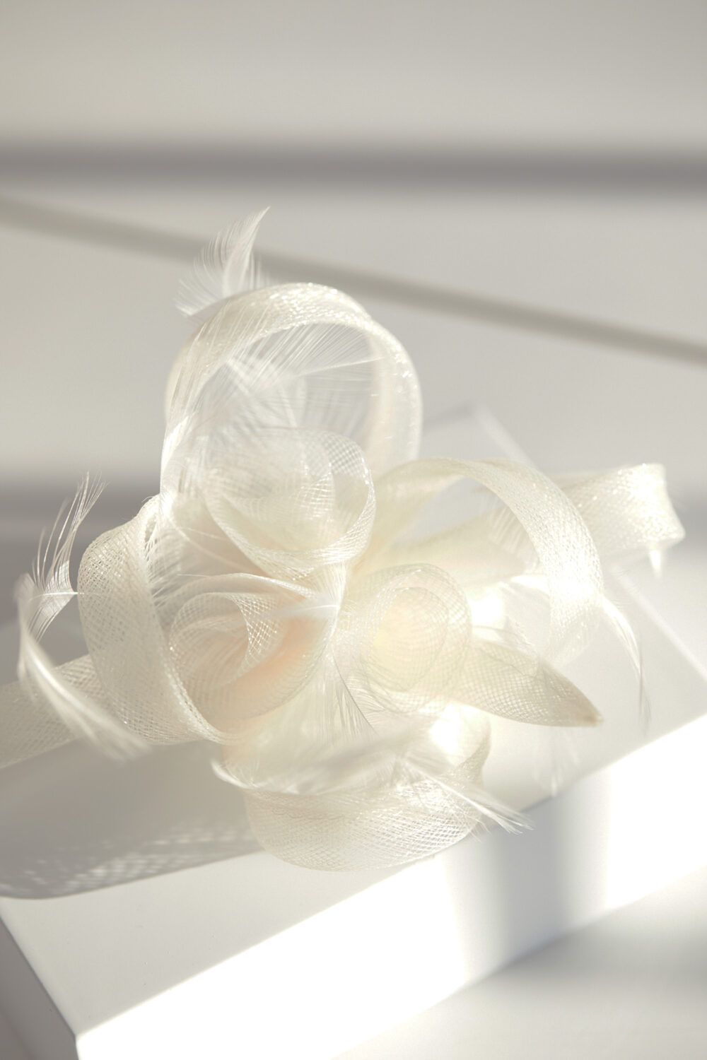 Jon Richard Ivory Small Feather Fascinator Clip