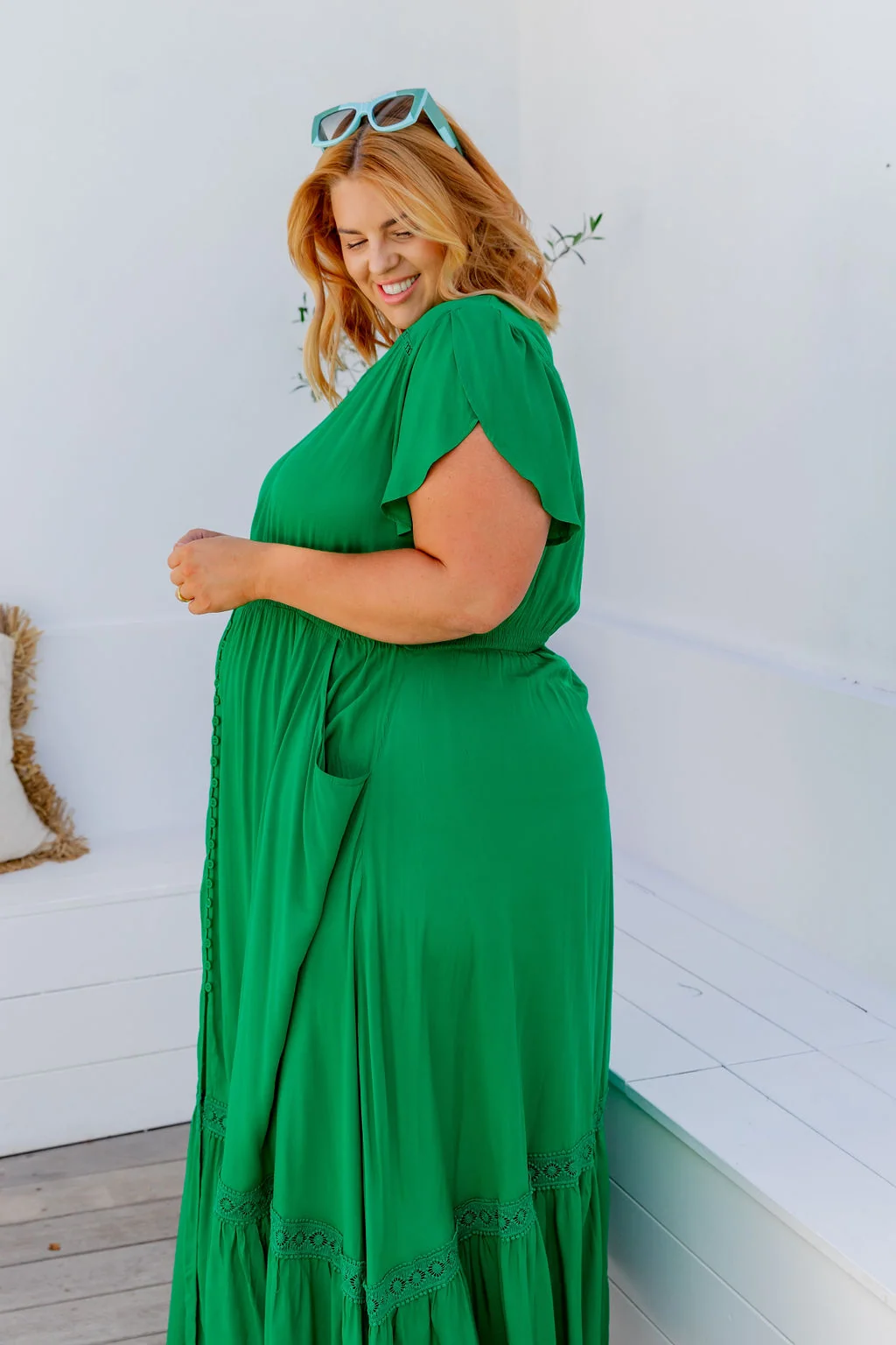 Shayla Maxi Dress in Green
