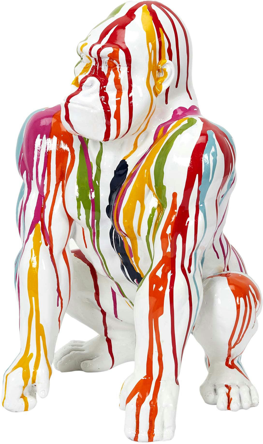 - Gorille accroupi en résine 46 cm multicolore