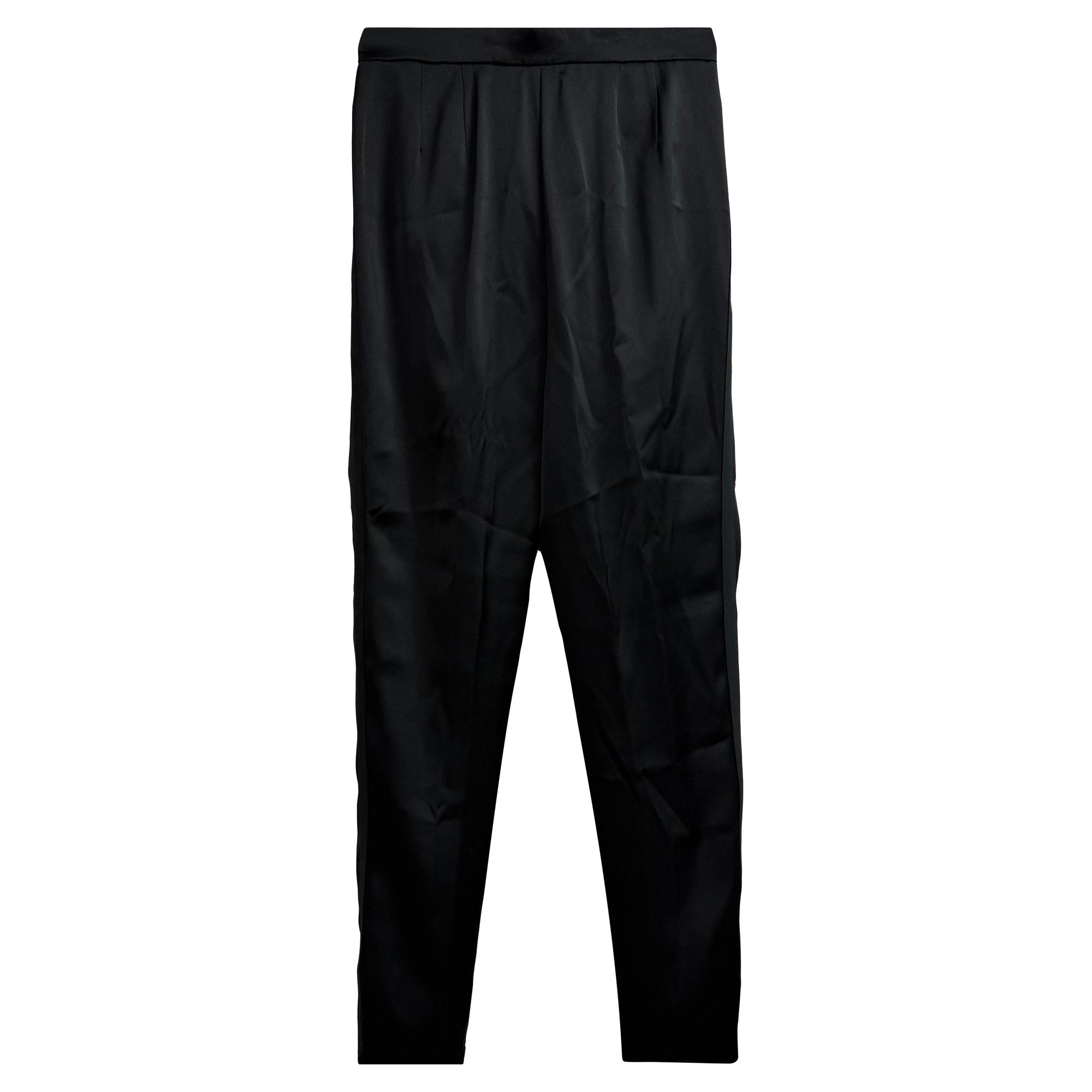 Philosophy By Lorenzo Serafini Preloved Pleated Draped Trousers Black Acetate