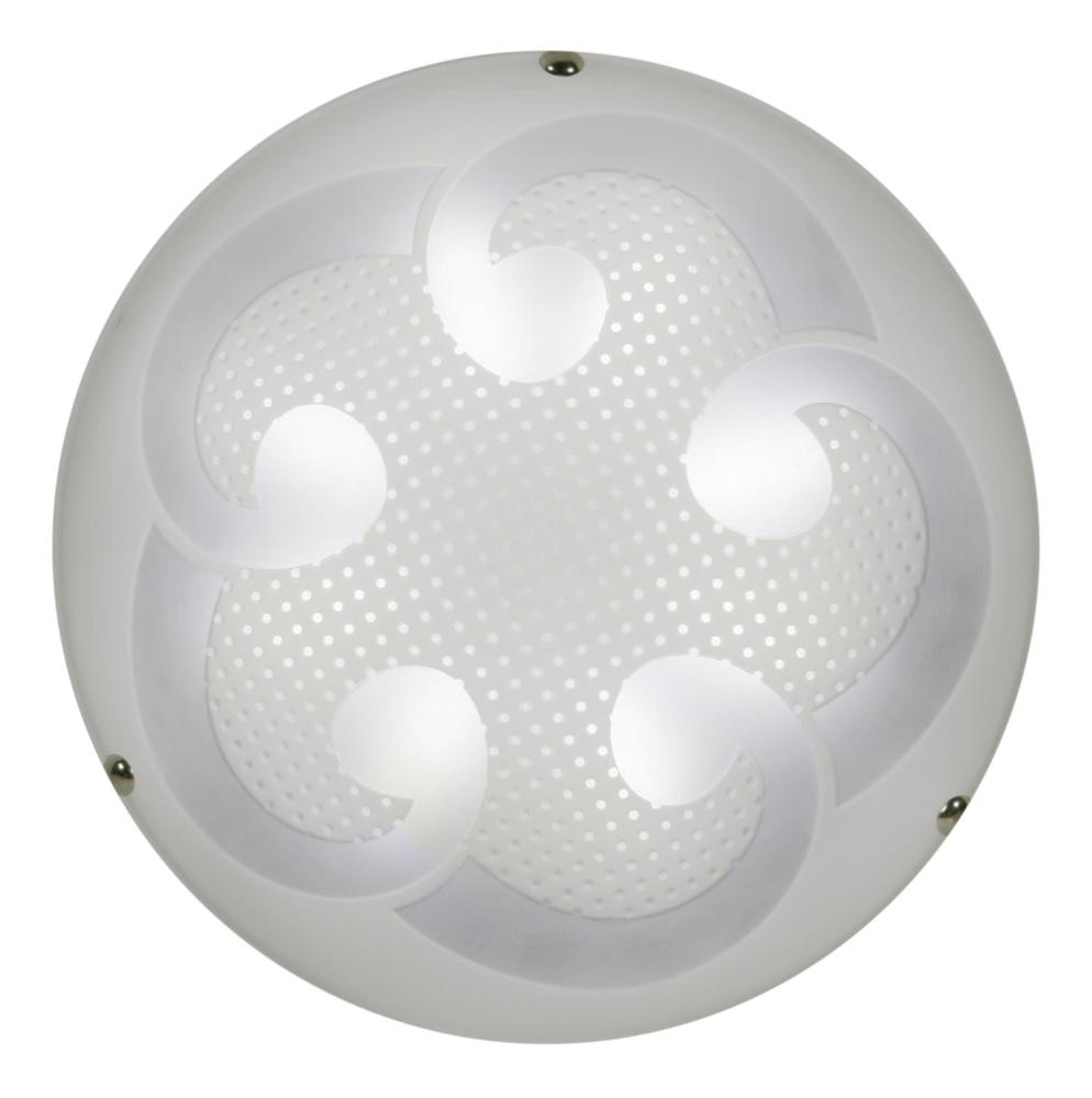 Plafon MONTIokrągły chromowany biały LED 1x10W 30cm 660lm IP20 Candellux