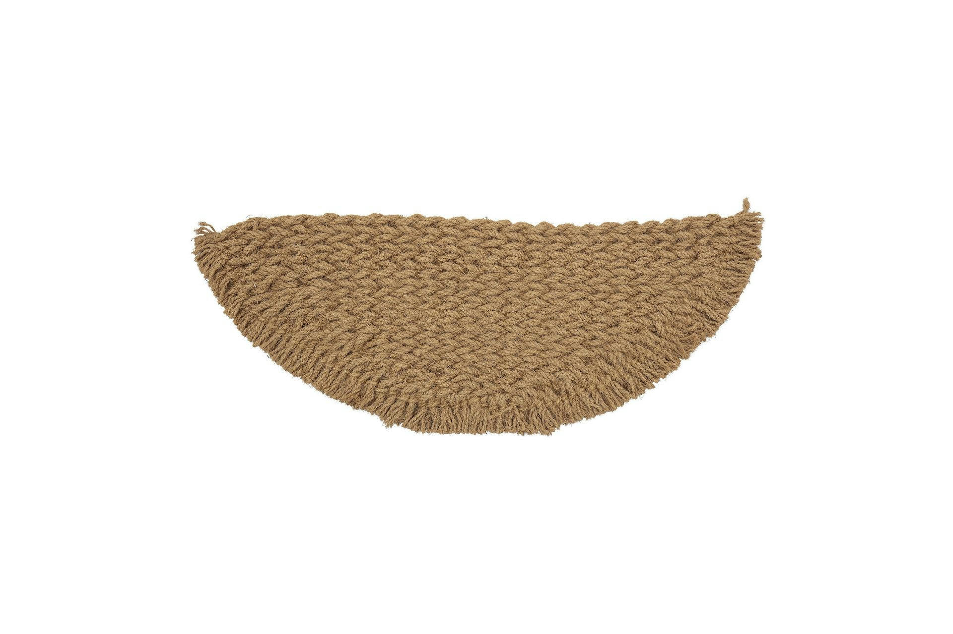COSMO - Paillasson en forme de demi-lune en fibres torsadées beiges 120x40