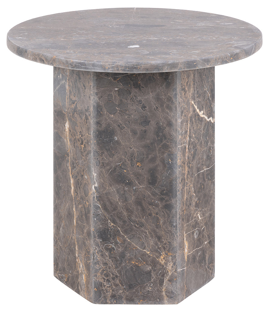 Loff Design Bijzettafel Arezzo - ø50 cm - Bruin Marmer