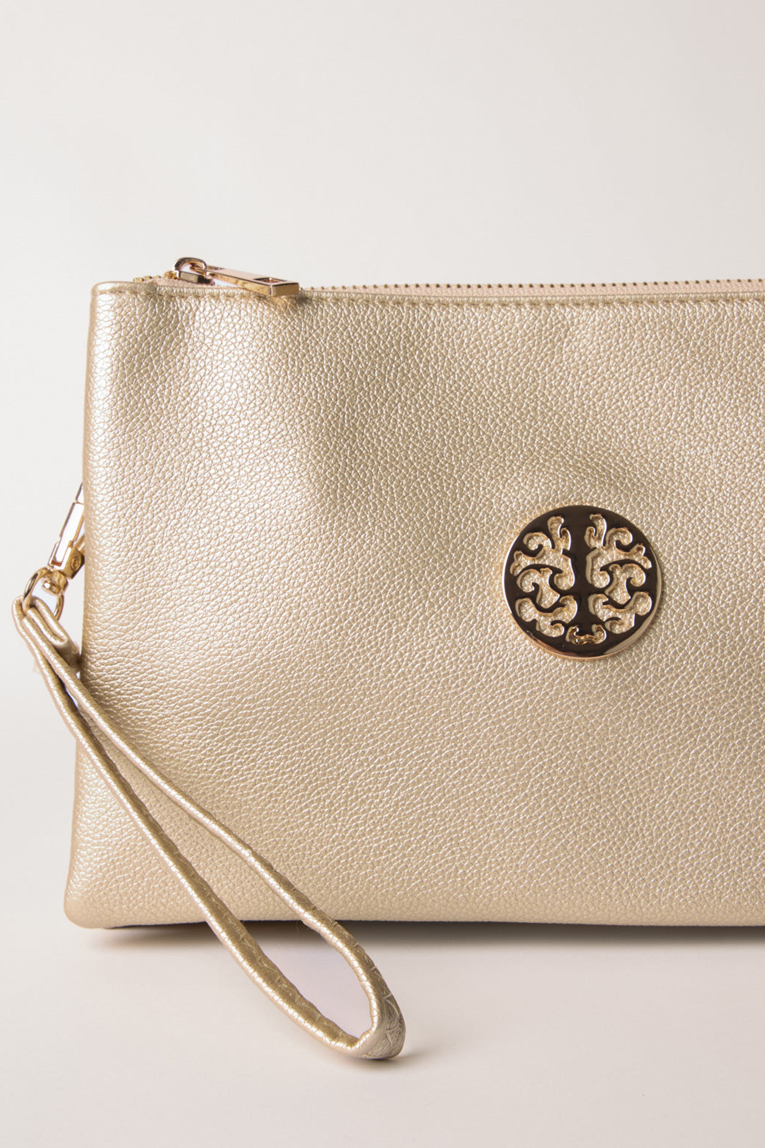 Blue Vanilla Clutch With Detachable Strap