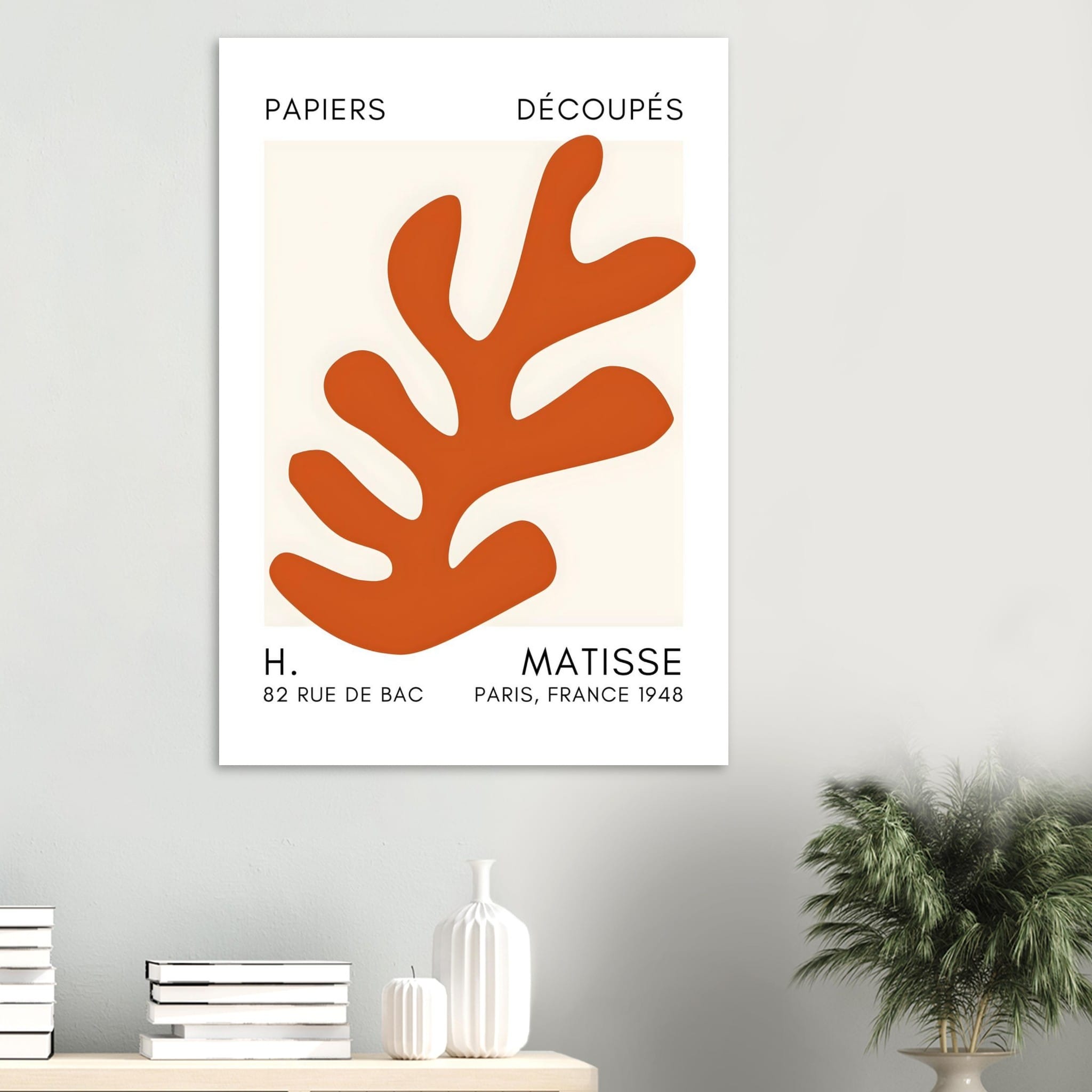Artfulprints Poster Matisse – Ocean petals orange  - 70x100 cm - Oranje