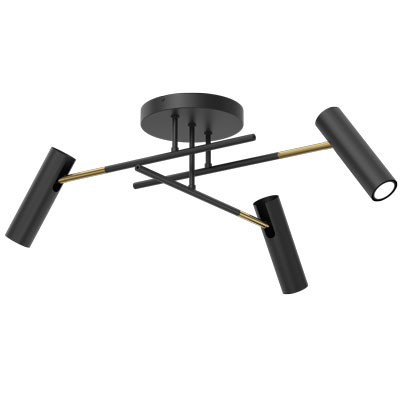 Lampa wisząca Axion czarny mat-złoty połysk 3xGU10x8W IP20 Luminex