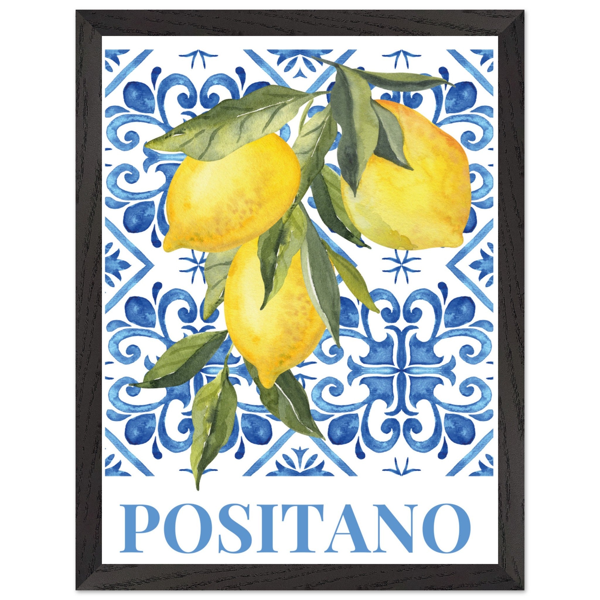 Artfulprints Poster met Lijst Fruits - Lemon tree in Positano  - 30x40 cm - Meerkleurig