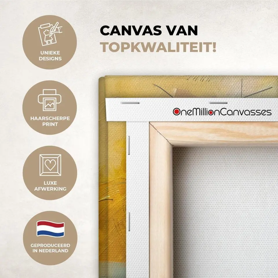 MuchoWow Canvas Schilderij 90x60cm Kunst Abstract Modern