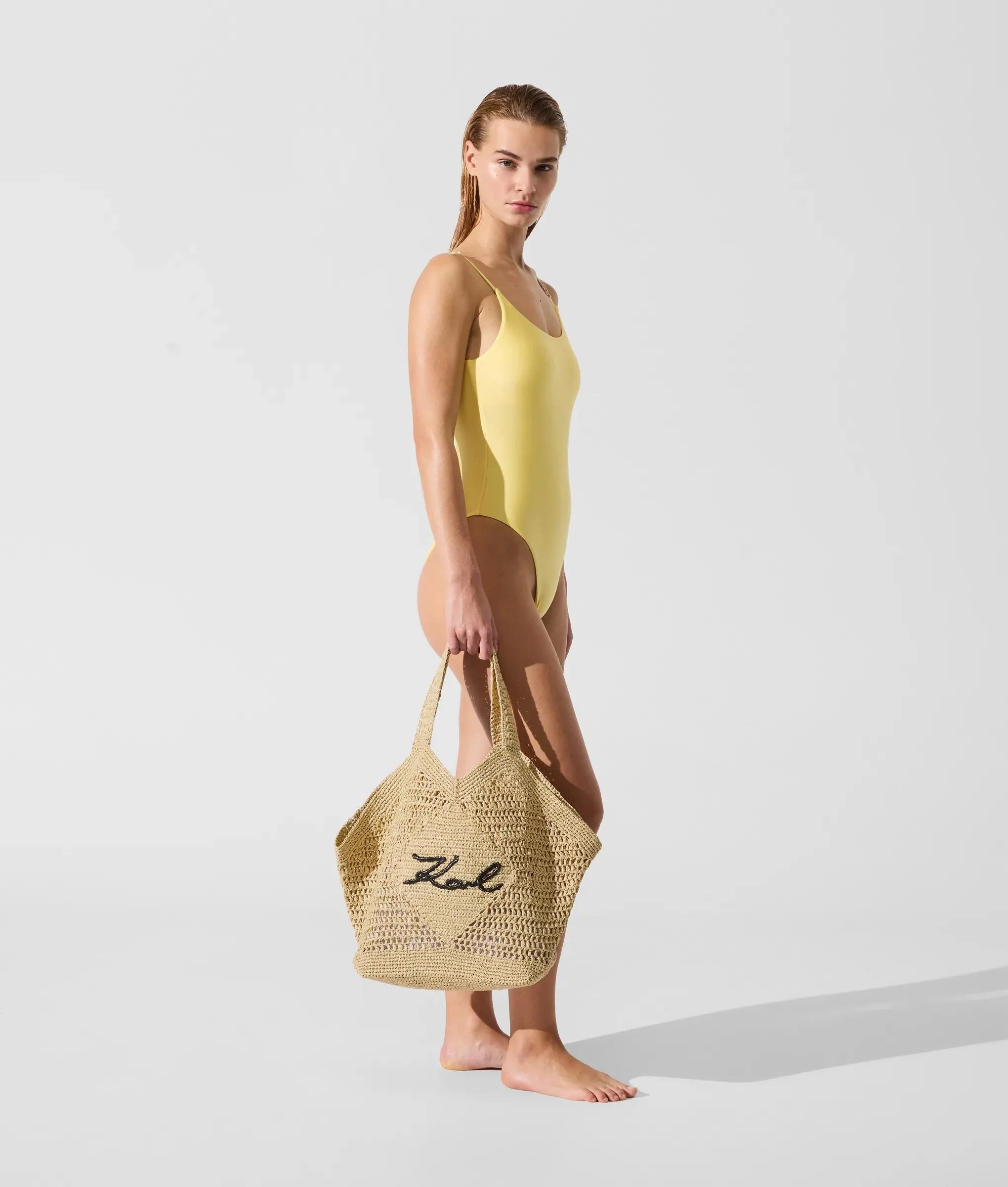 Grand sac de plage en crochet Signature