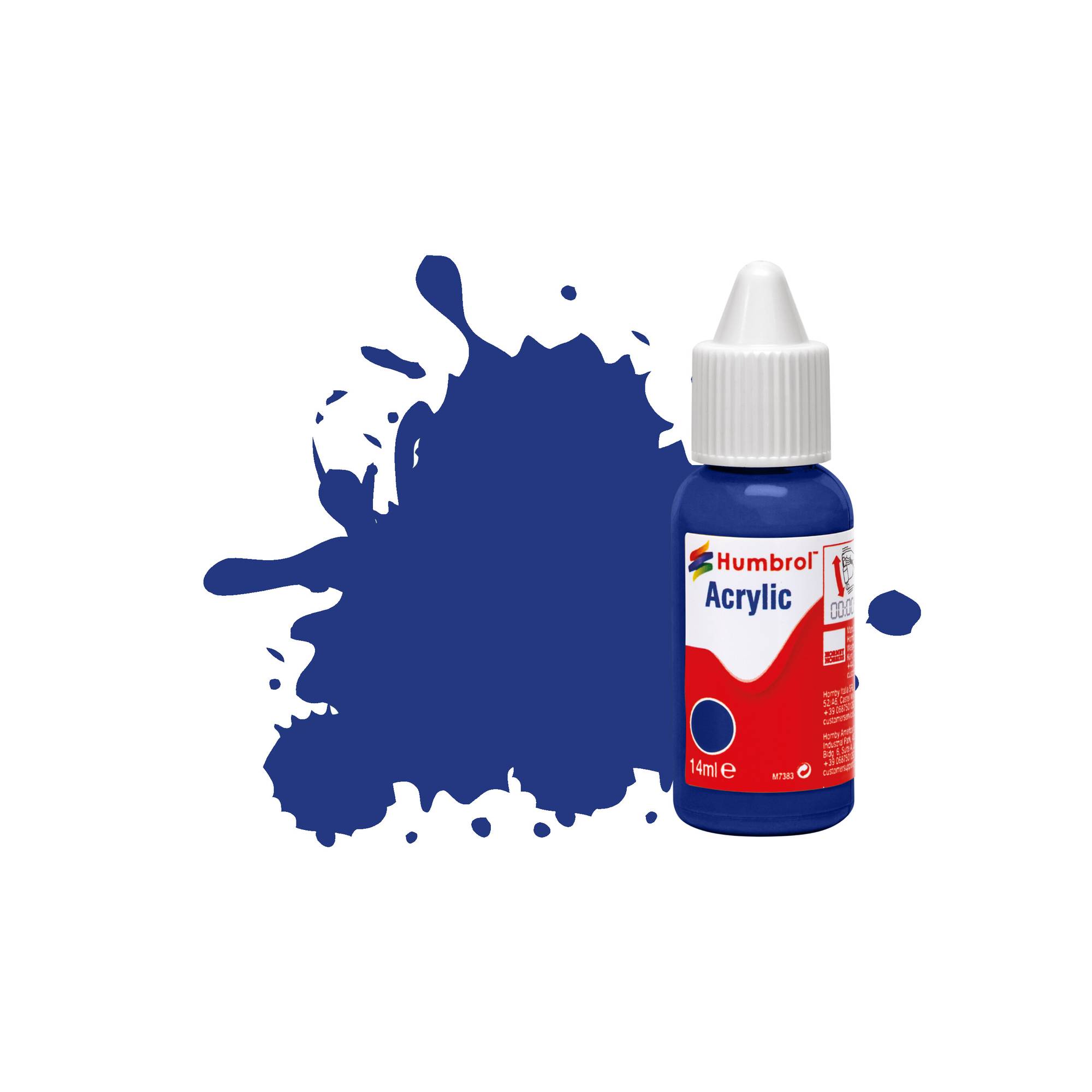 Humbrol 25 Blue Matt Acrylic Paint Dropper 14ml