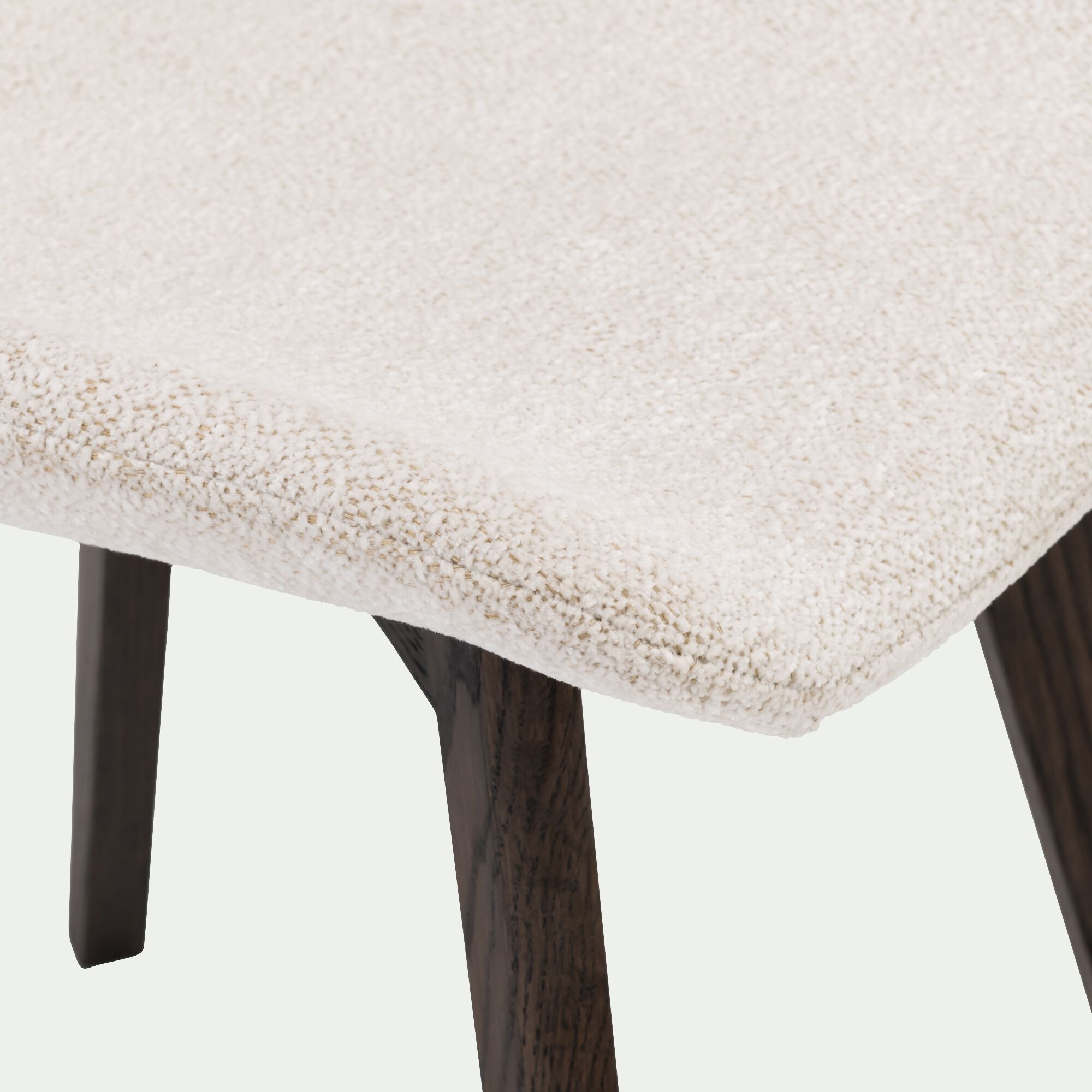 AFONSO - Chaise en tissu sans accoudoirs - beige