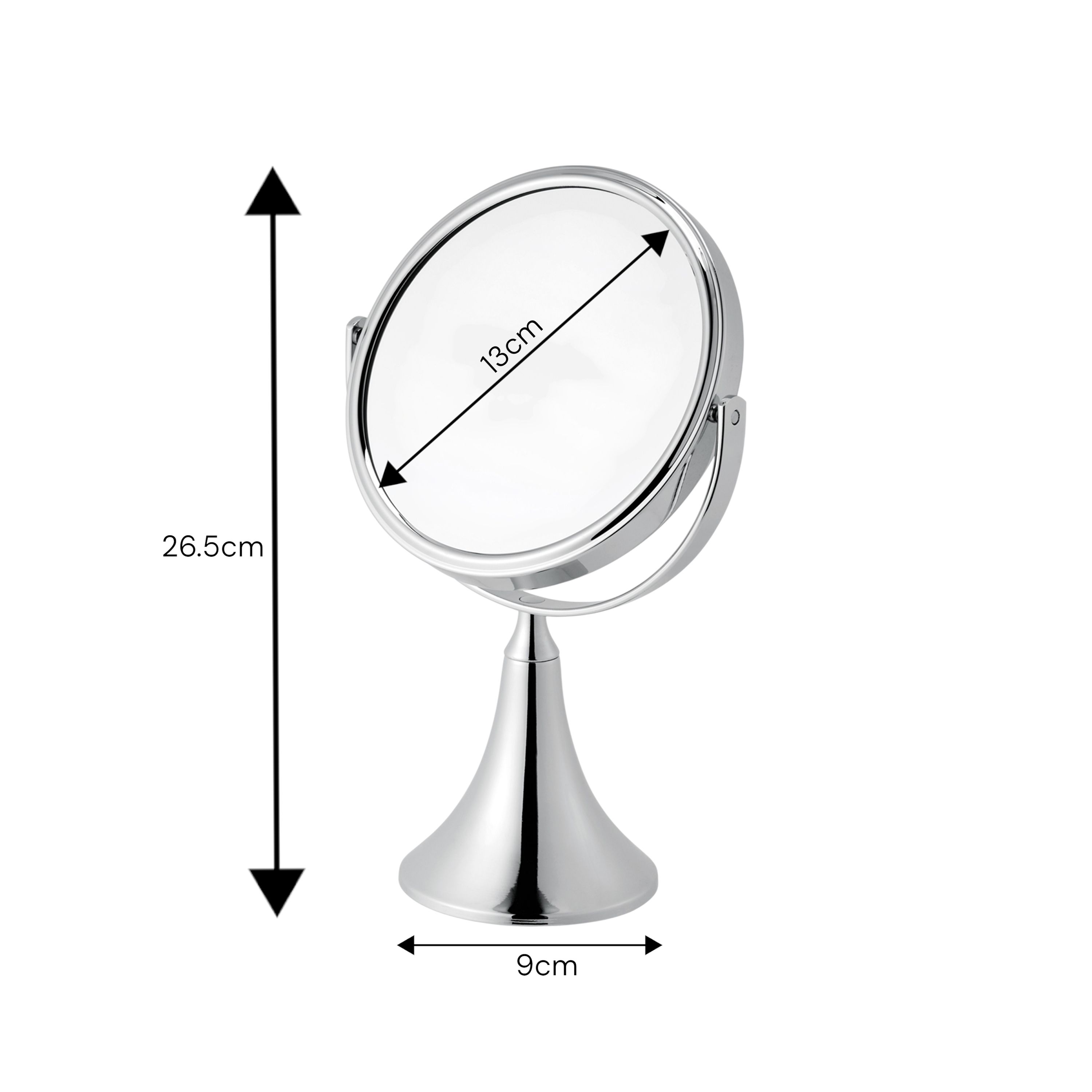 Showerdrape Panos 3x Magnifying Chrome Round Vanity Mirror