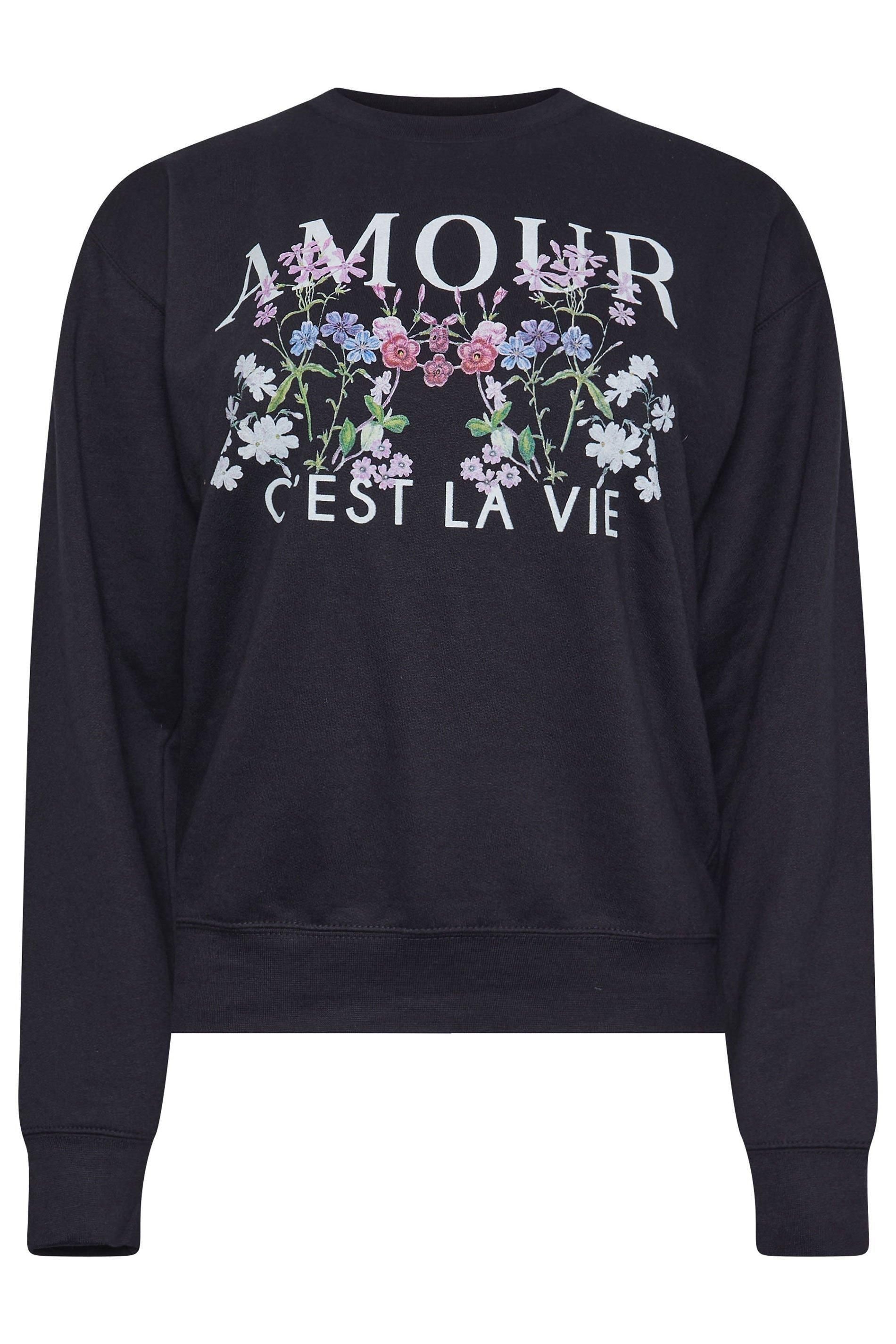 M&Co Floral Print 'Amour' Sweatshirt
