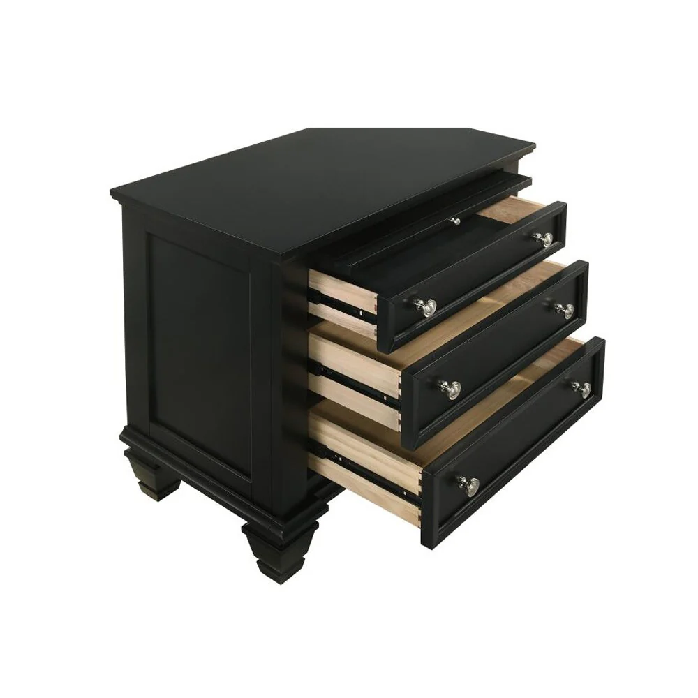 3 Drawers Nightstand with Pull-out Tray