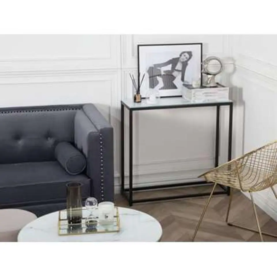 DELANO - Consoletafel - Wit - Veiligheidsglas