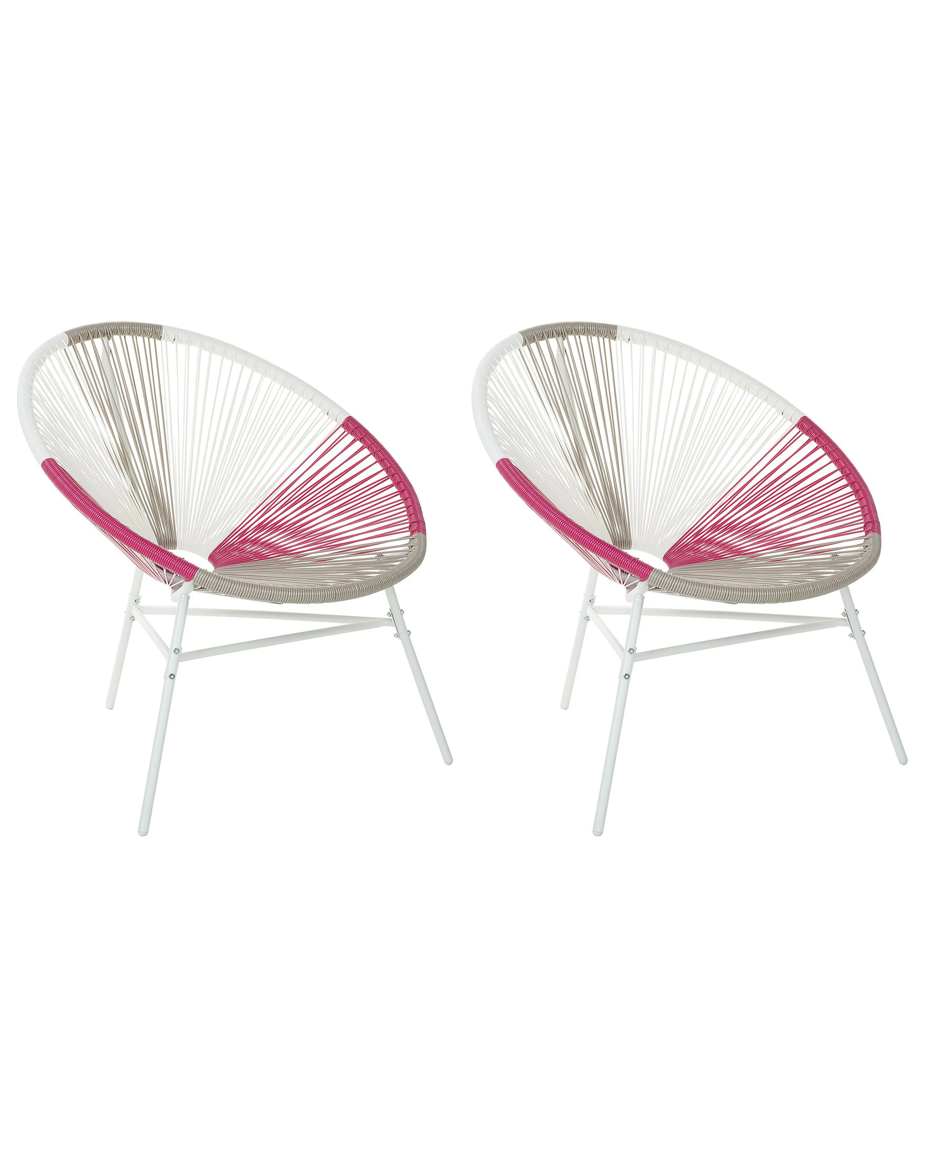Garden Chair ACAPULCO PE Rattan Fuchsia Pink