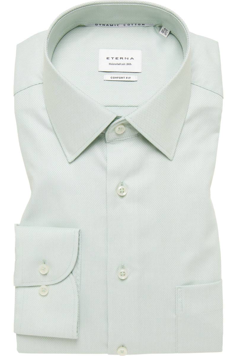 ETERNA Dynamic Cotton Comfort Fit Hemd grün, Strukturiert