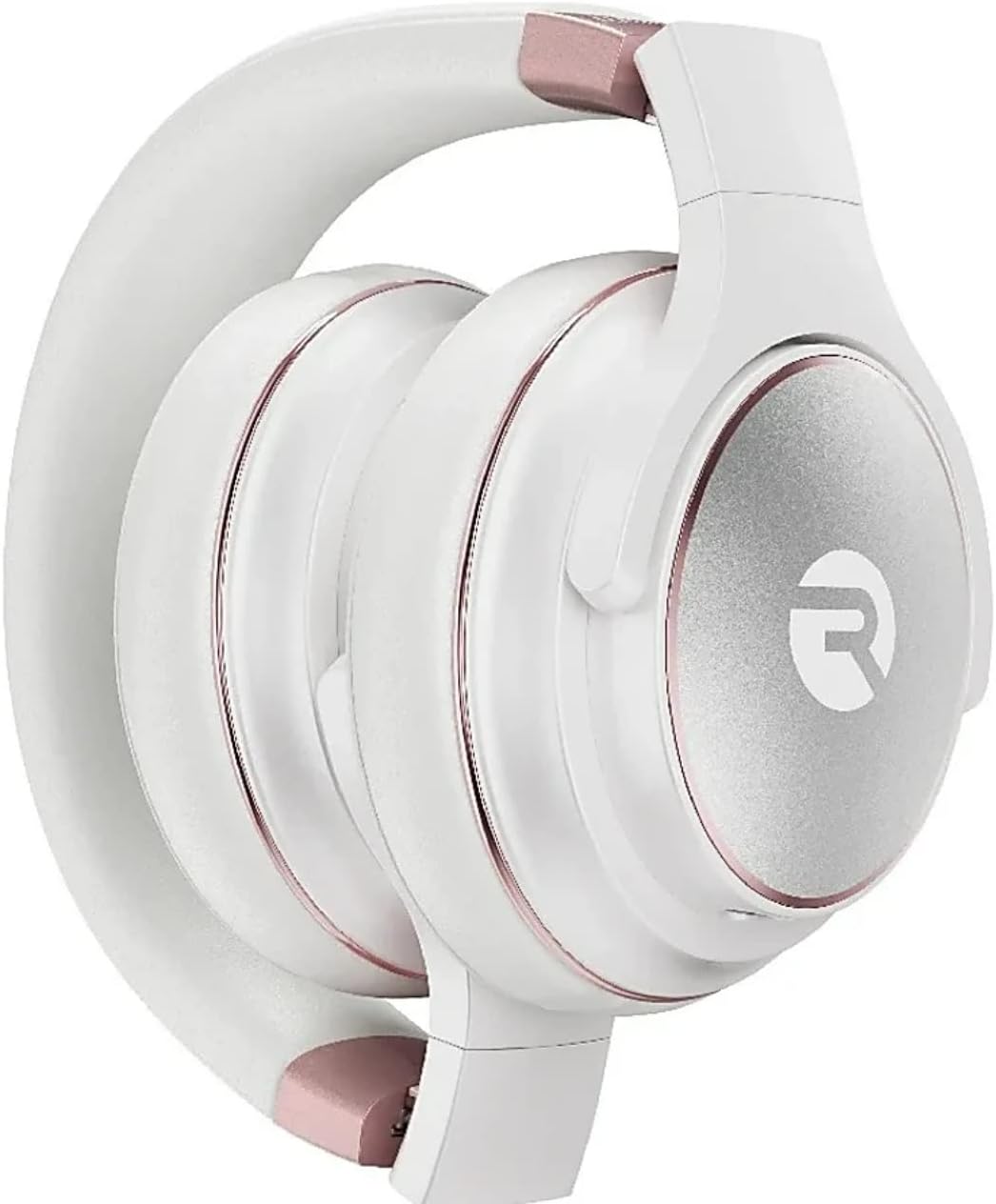 Raycon Everyday Bluetooth Headphones - Over The Ear, Active Noise Cancelling Wireless Headphones + Awareness Mode, Bluetooth Headset with Mic, 40 Hours of Battery Life (Rose Gold)