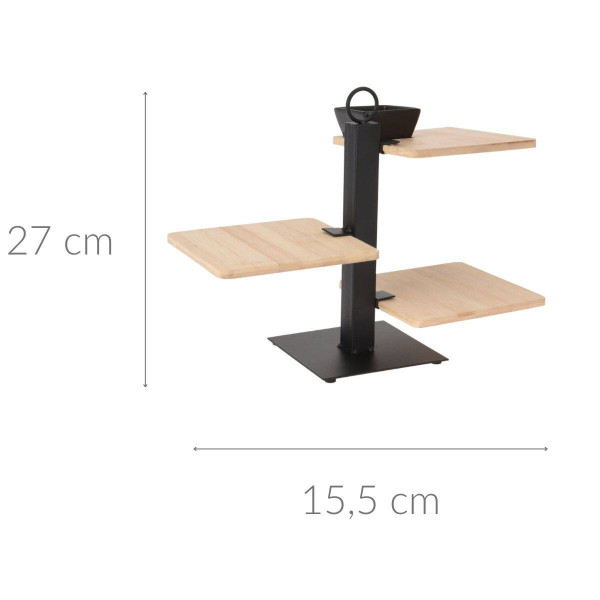 Patera do serwowania przekąsek, 3-poziomy, 27 cm