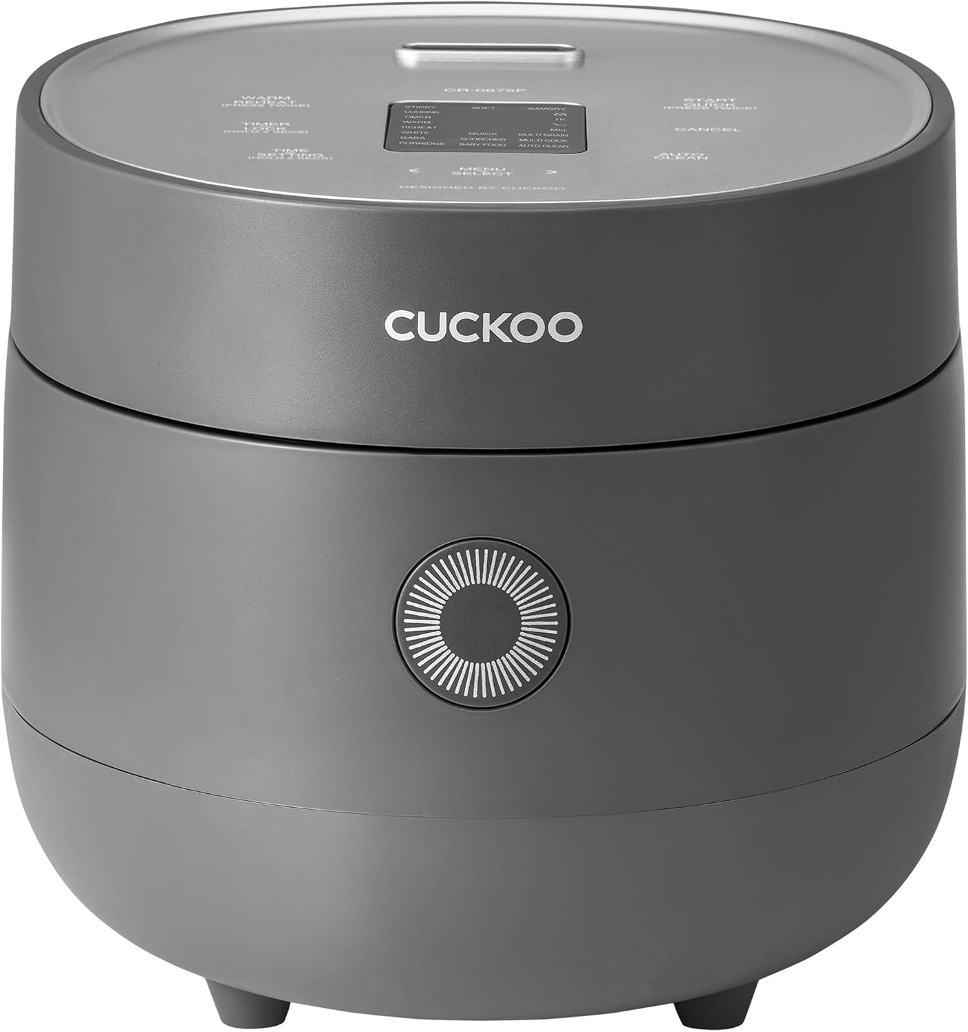 CUCKOO Micom Rice Cooker 6-Cup Uncooked / 12-Cup Cooked with Nonstick Inner Pot, Versatile Rice Maker with 9 Menu Options, Fuzzy Logic Technology, Auto Clean, Quick Rice Mode, Gray (CR-0675FG)