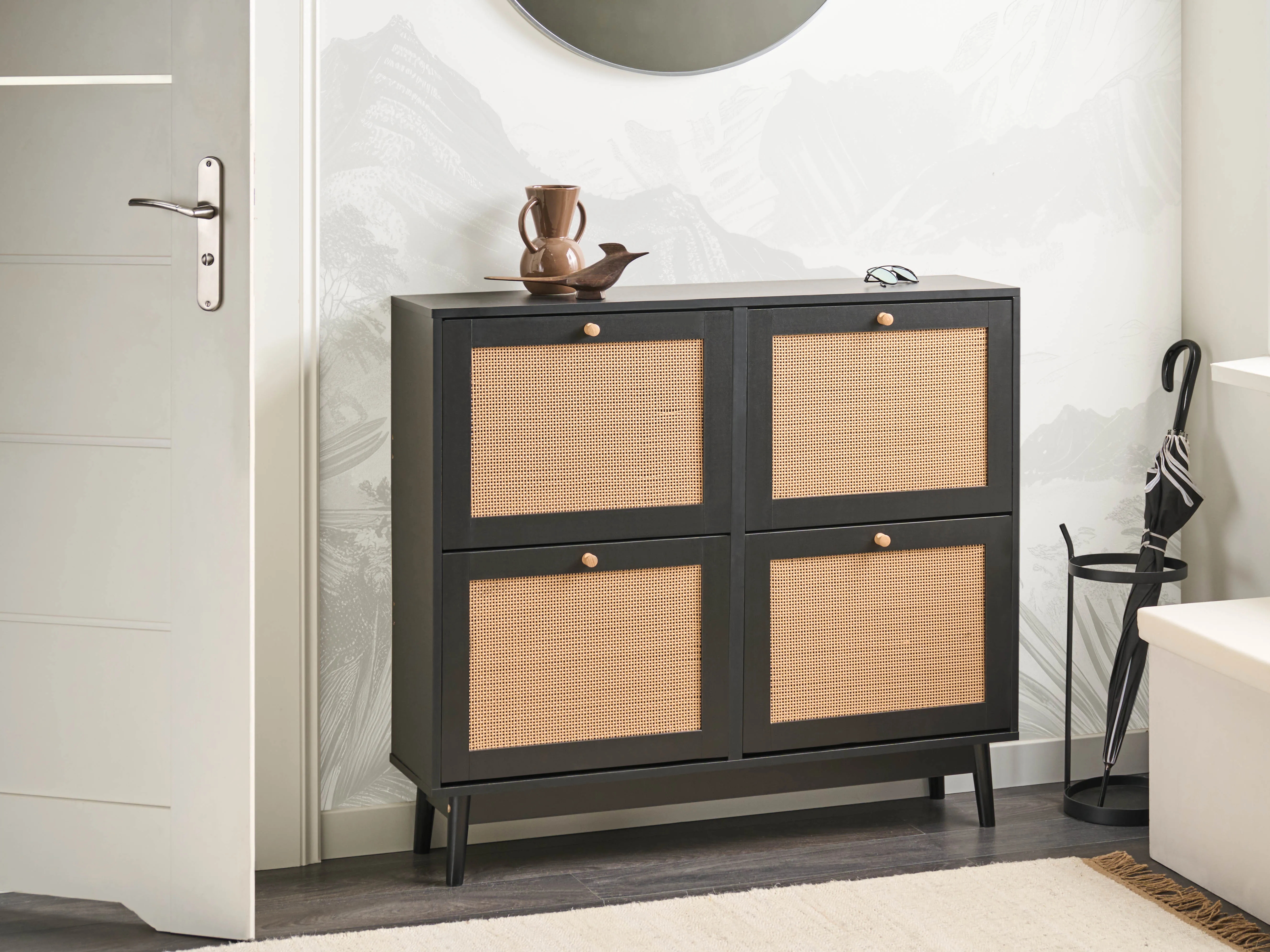 Shoe Storage Cabinet ARMIDALE Black