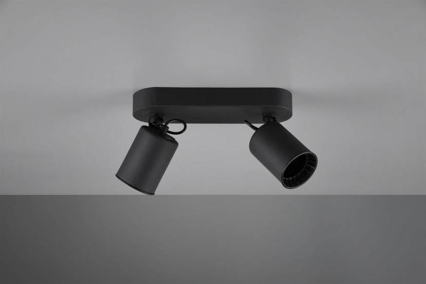 Spot listwa czarny PAGO2xGU10x35W wym:15x24x7cm IP20 Trio