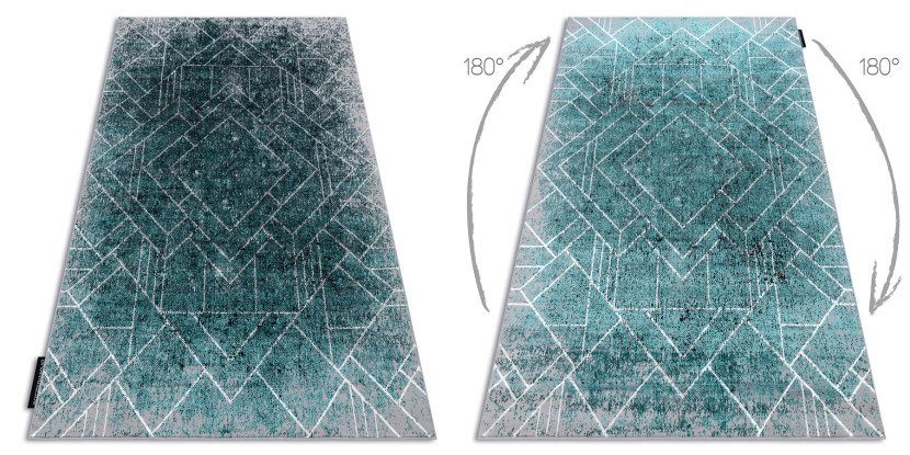 Dywan DE LUXE nowoczesny 626 Geometryczny, romby - Strukturalny 140x190 cm