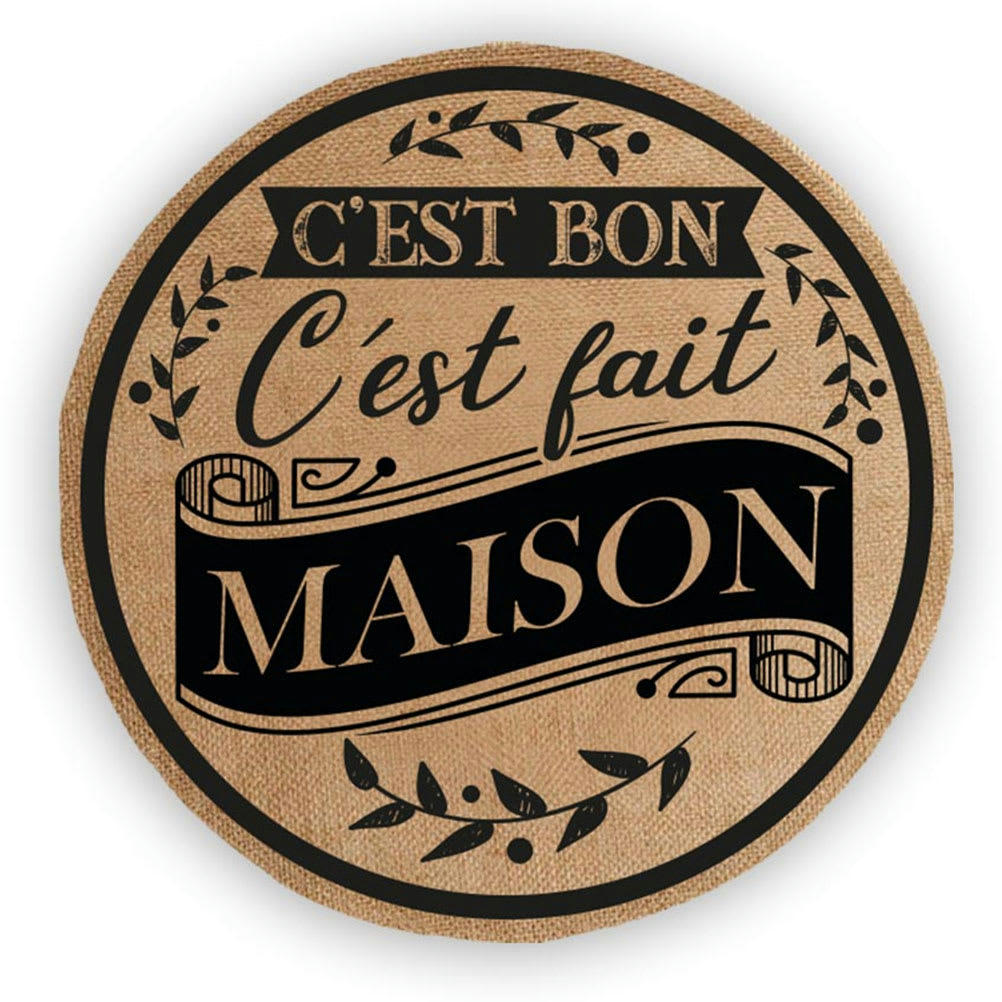 FAIT MAISON - Set de table rond en toile de jute D38