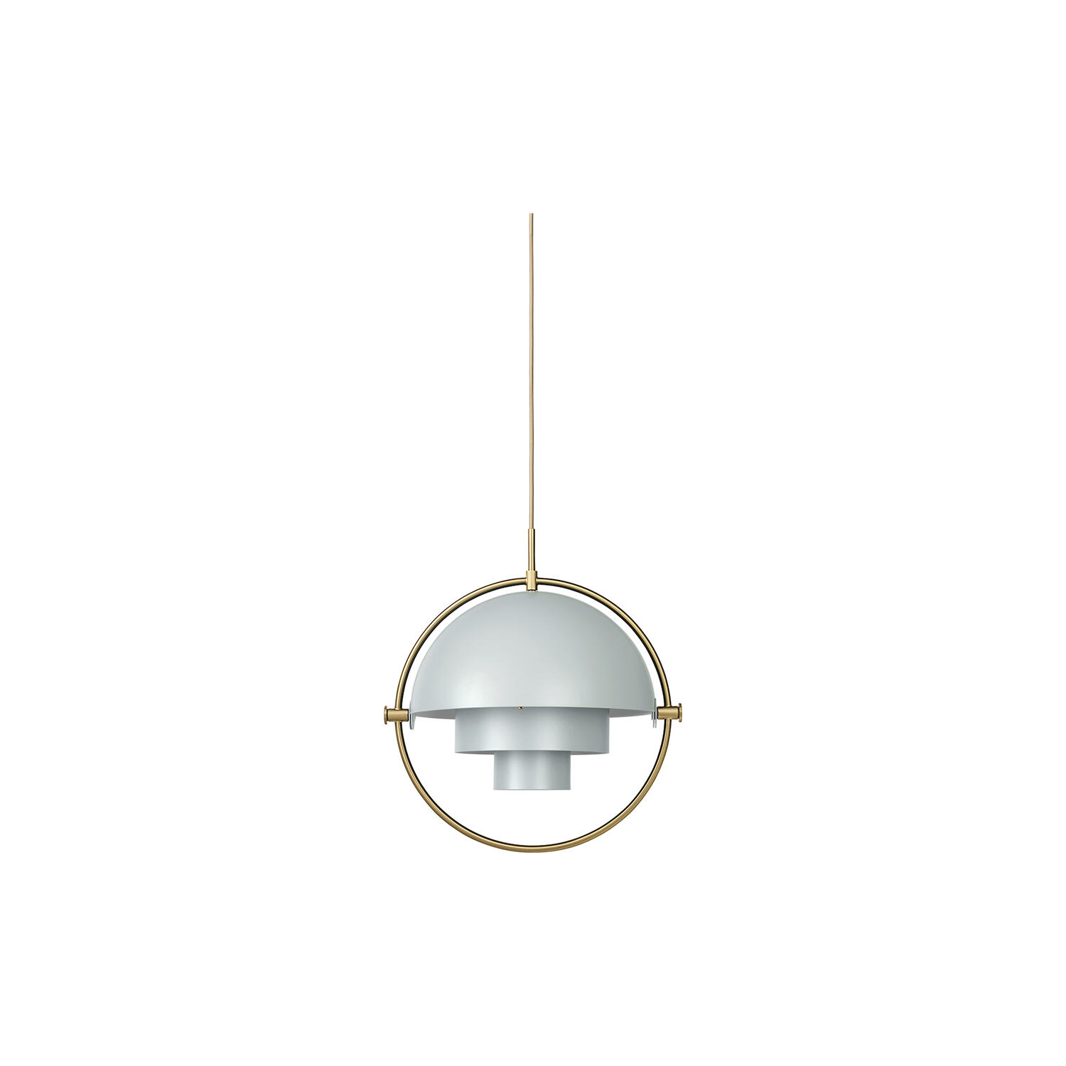 Multi-Lite Pendant, sea grey semi matt/brass