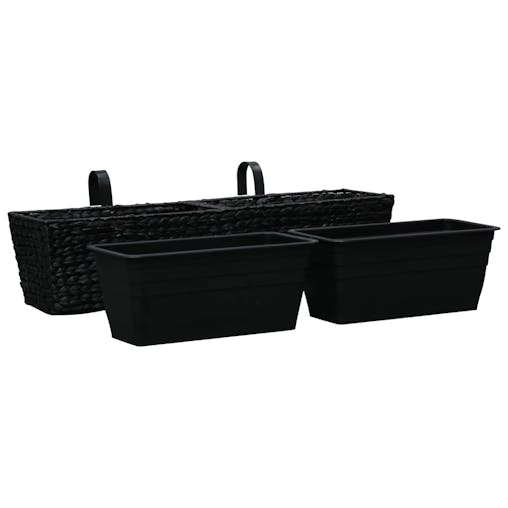 NNEVL Garden Planters 2 pcs Water Hyacinth Black