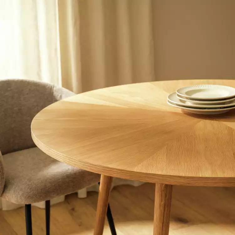 Habitat Kenha Oak Dining Table & 4 Natural Chairs