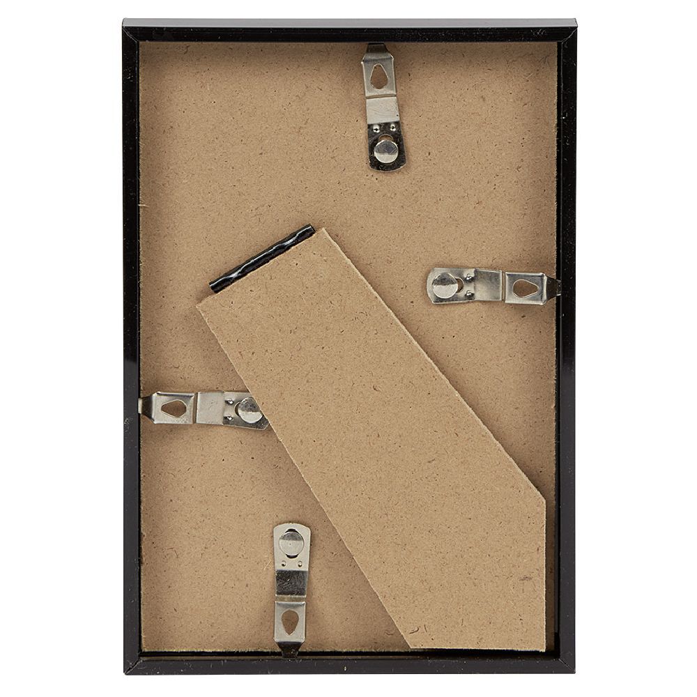 Cadre photo plastique noir 11x16cm pour photo 10x15cm