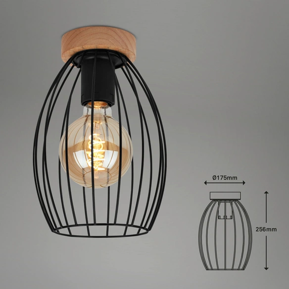 Deckenleuchte »WAKTU«, ø: 17,5 cm, 60 W, 230 V