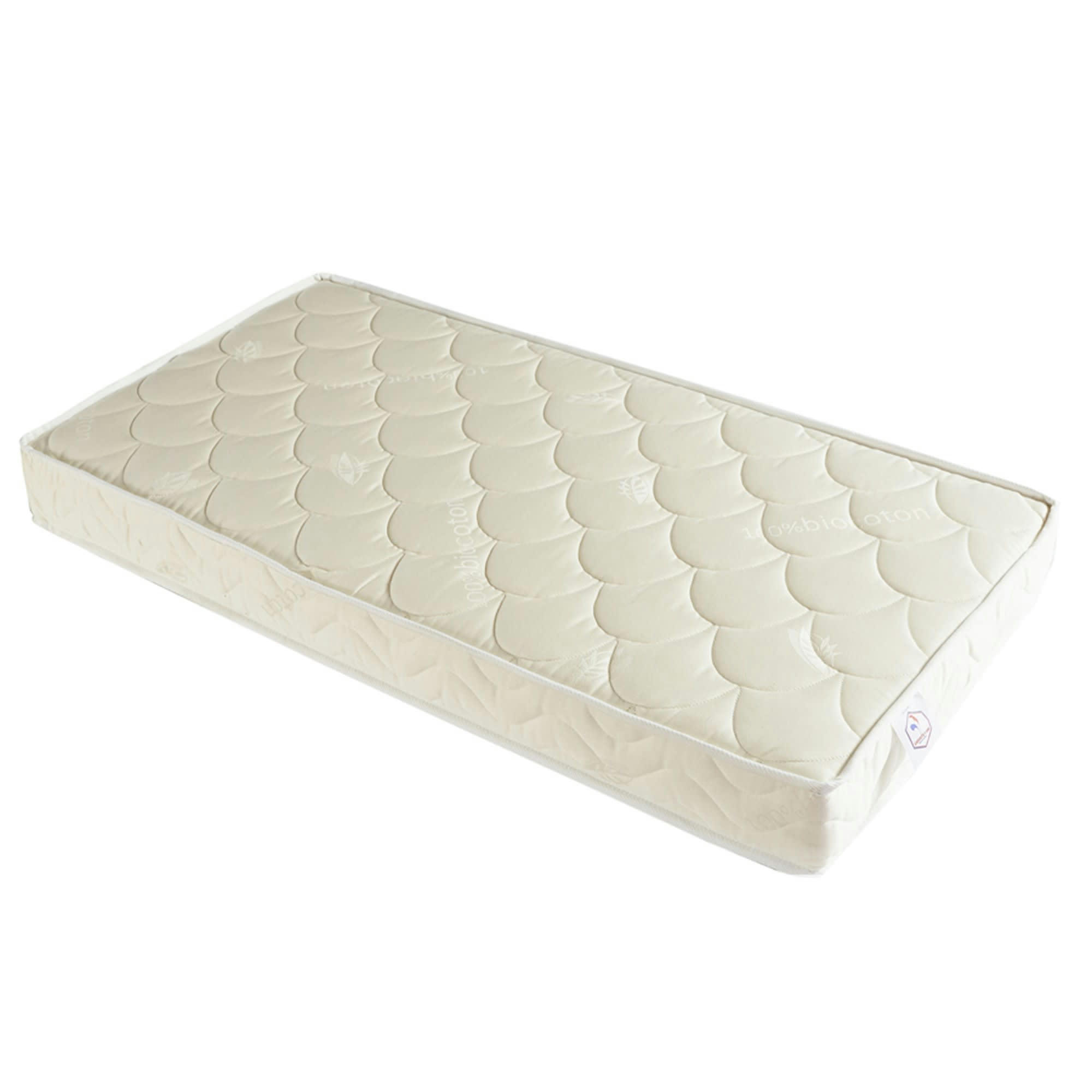 - Matelas Bébé extrait huile de SOJA Tissu 100% Bio Coton 70 x 140 cm