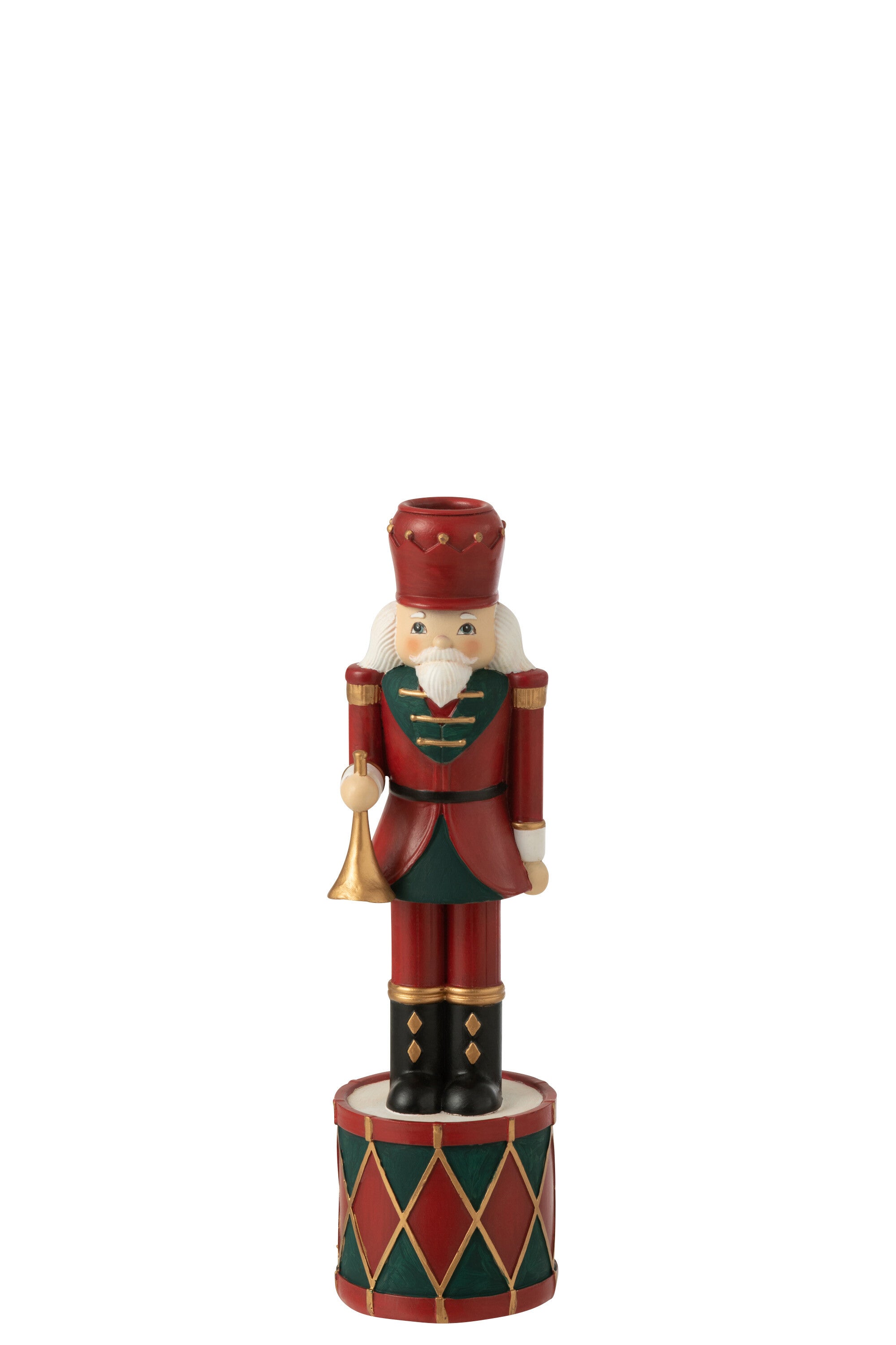 J-Line kaarshouder Notenkraker - polyresine - rood/groen - small