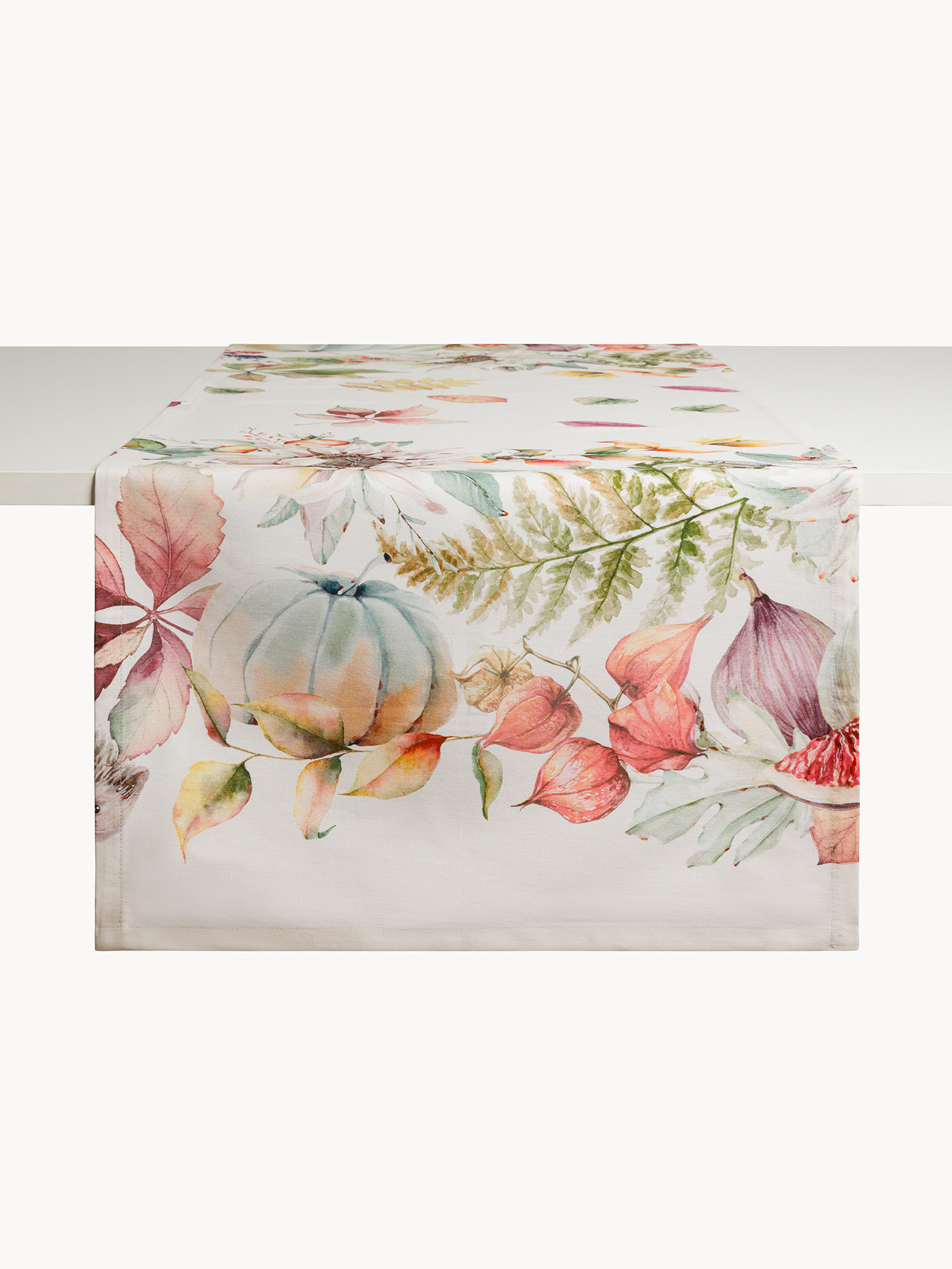 Runner Mirabel by Tessitura Randi in resistente drill di puro cotone stampato