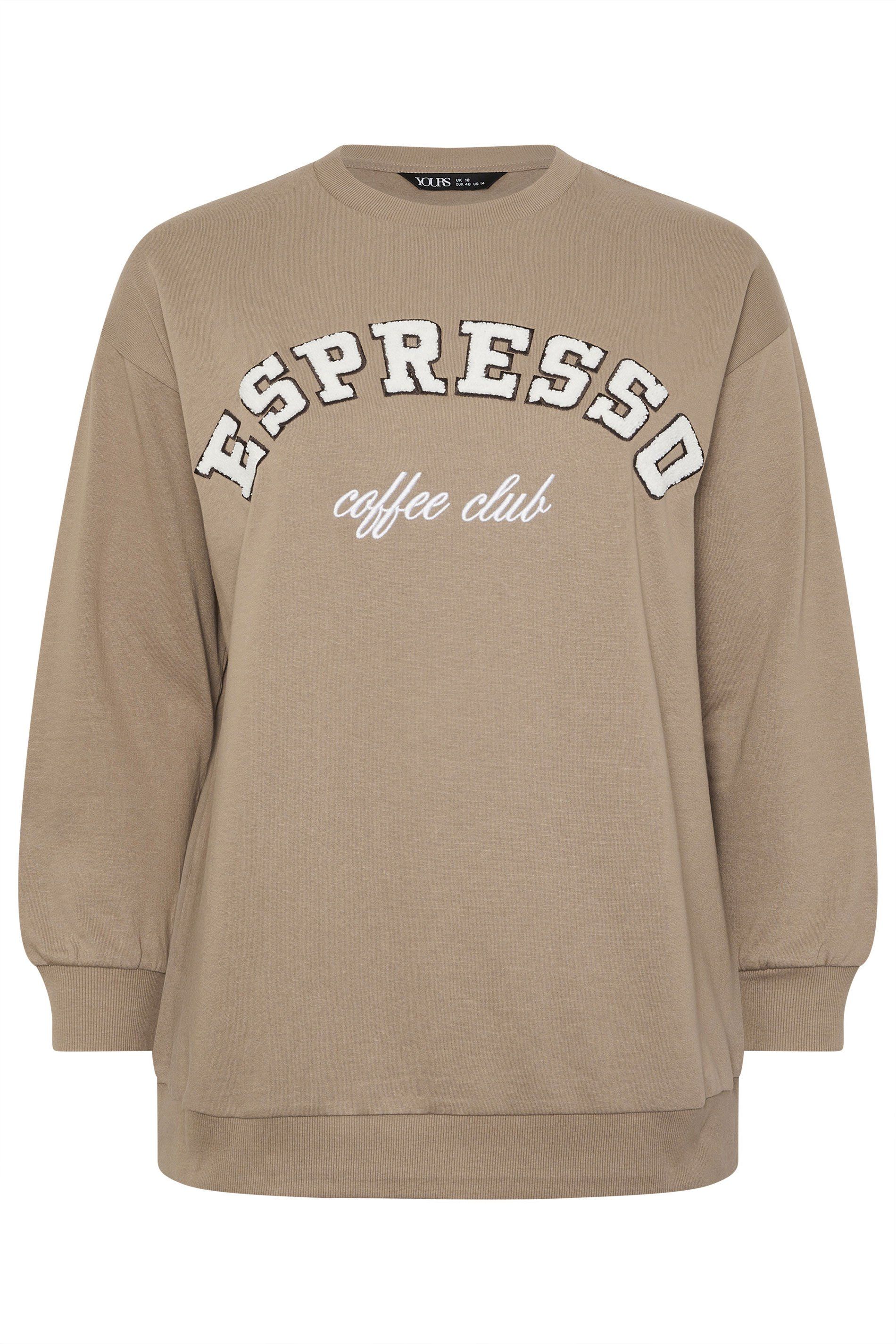 Yours Espresso' Slogan Sweatshirt
