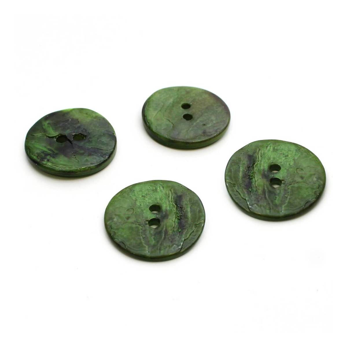 Hemline Light Green Shell Mother of Pearl Button 4 Pack