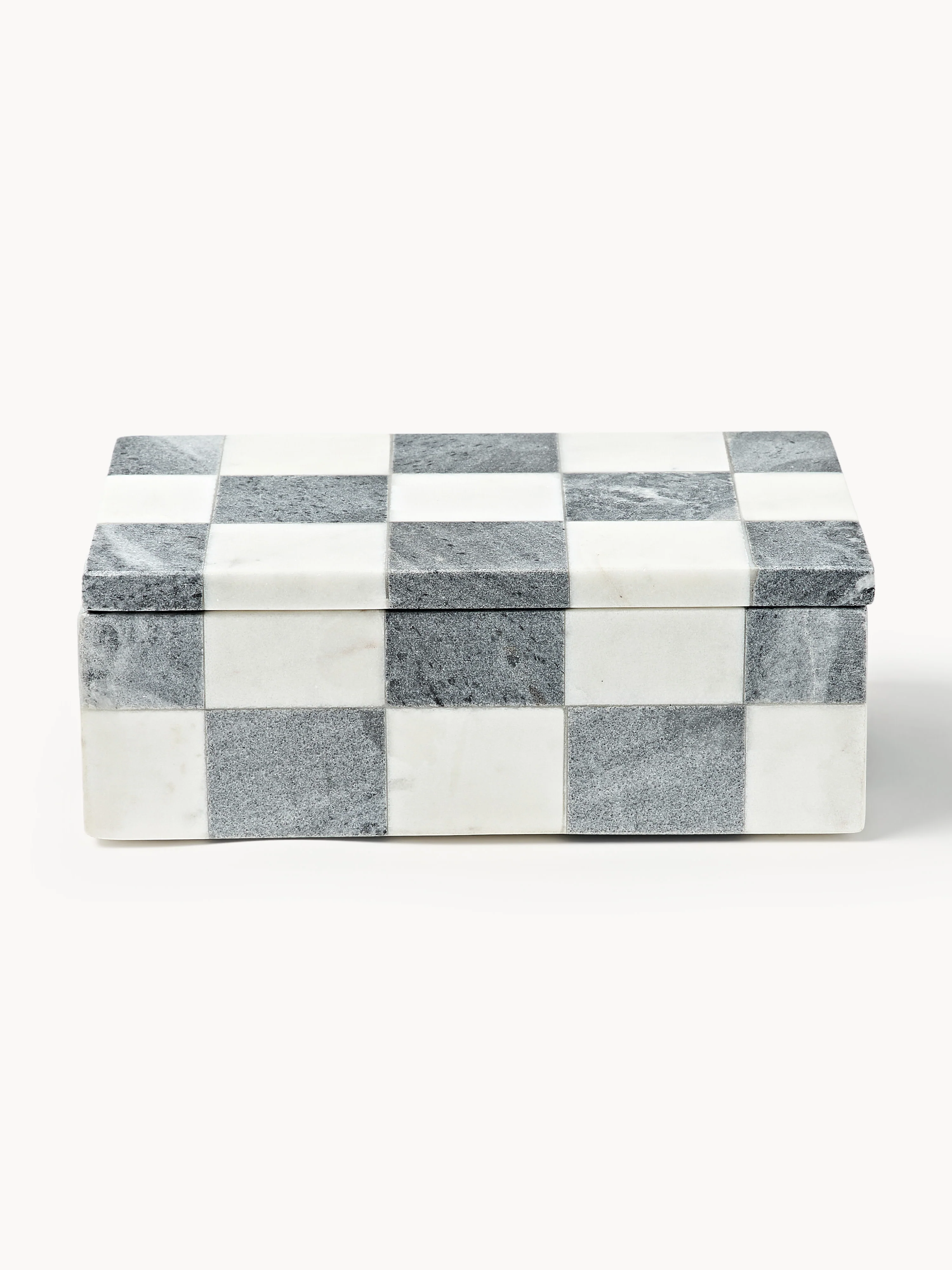 Westwing | Crosby Studios, Marmor-Schmuckkästchen Carreaux mit Deckel