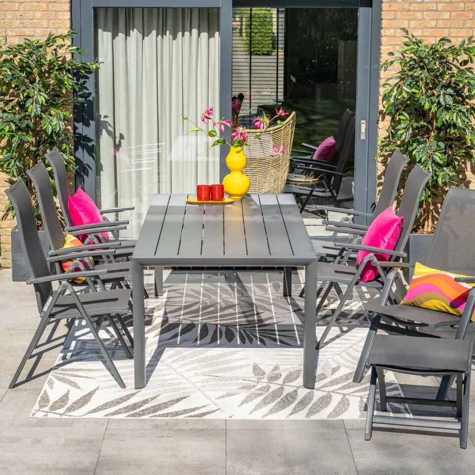 Garden Impressions Siena tuinstoel verstelbaar - donker grijs