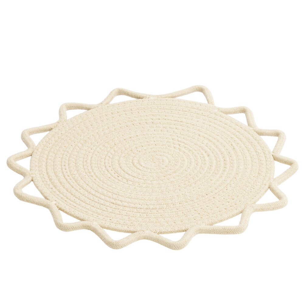 Set de table rond soleil effet tressé Ø35cm (2 modèles)