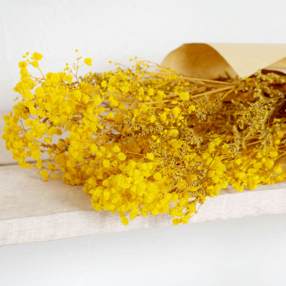 BOHEME - Bouquet de fleurs séchées jaune
