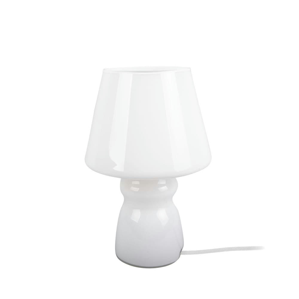 CLASSIC GLASS - Lampe à poser en verre blanc