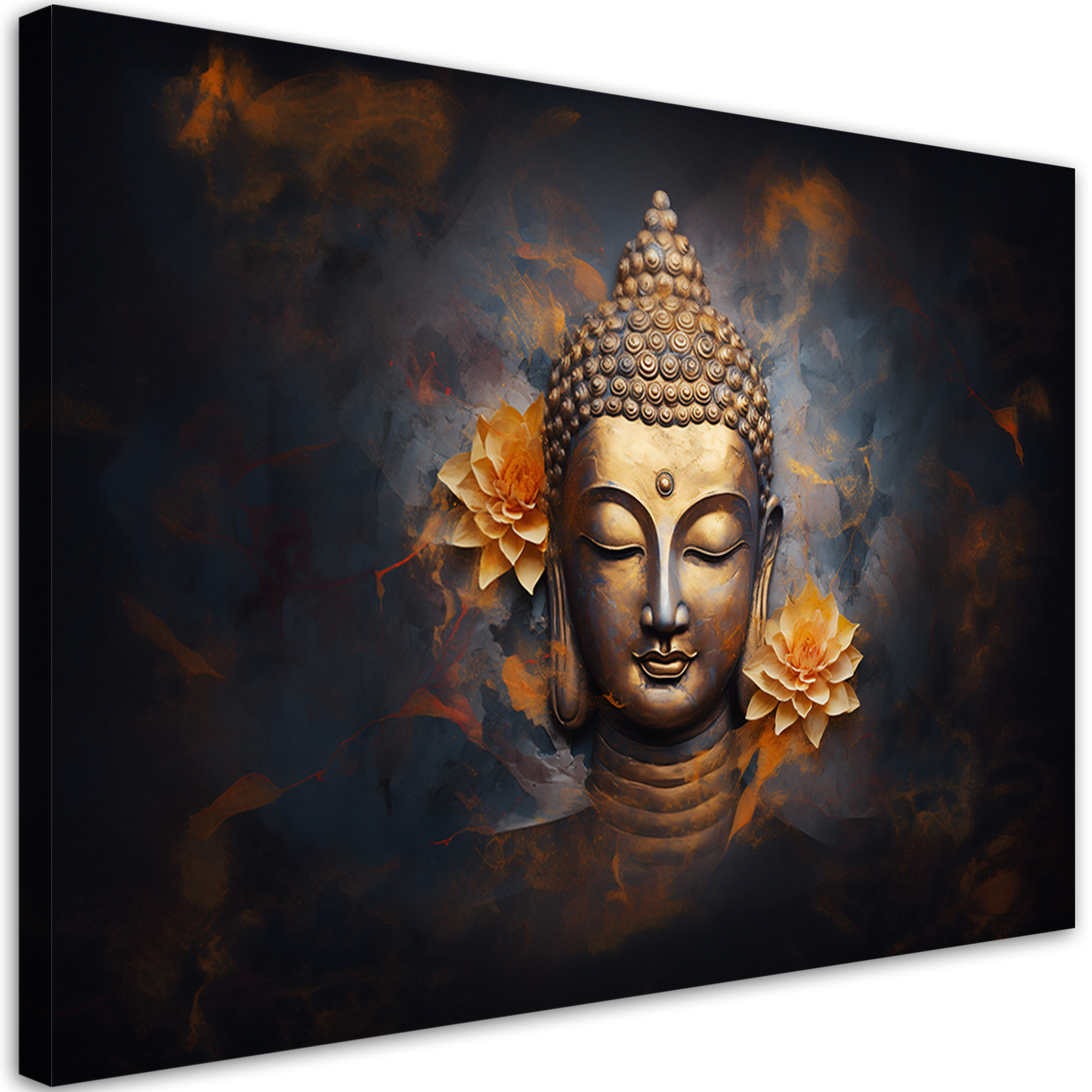 Feeby Obraz na płótnie, Złoty budda abstrakcja 60x40