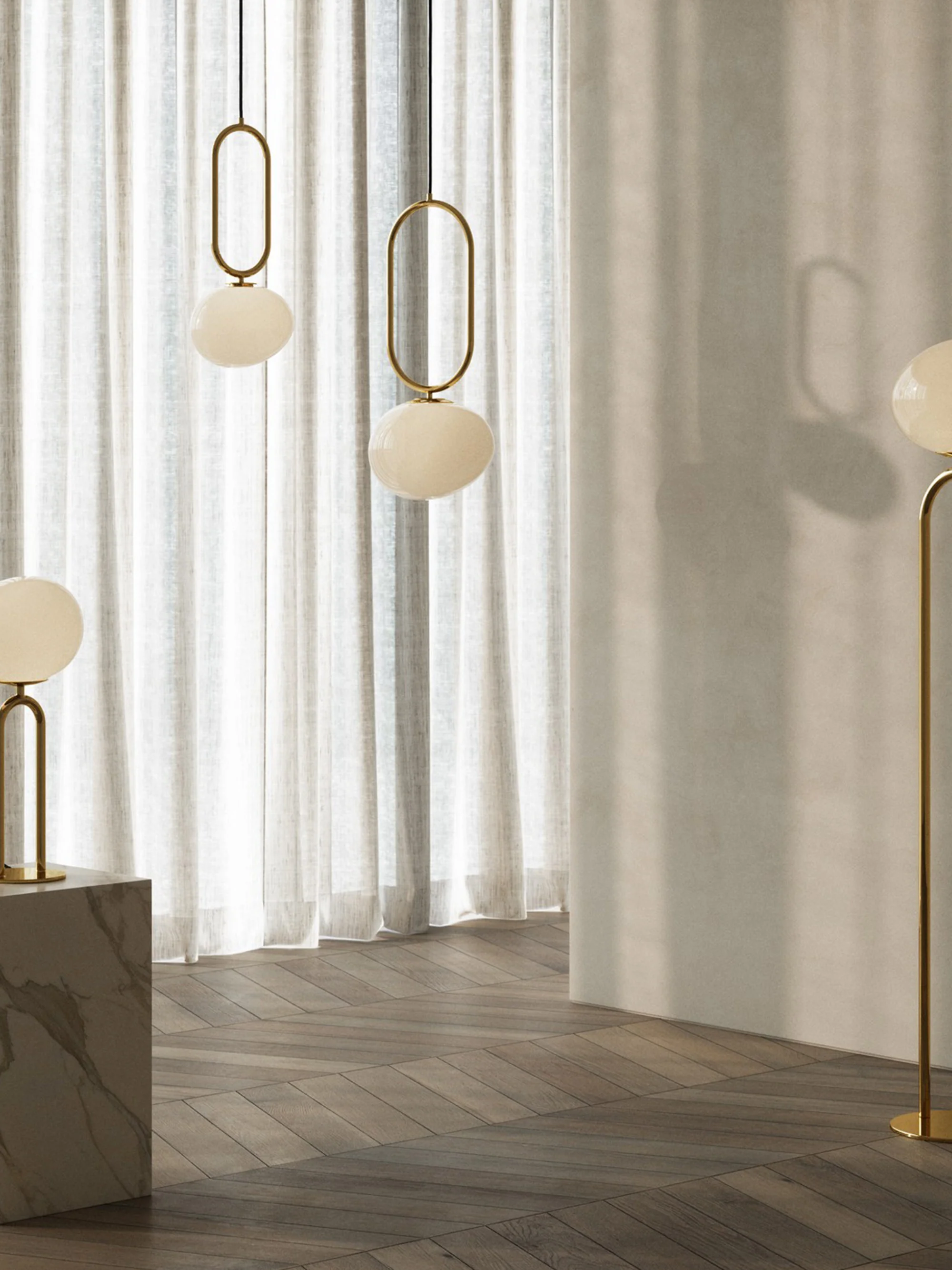 Kleine mundgeblasene Pendelleuchte Shapes