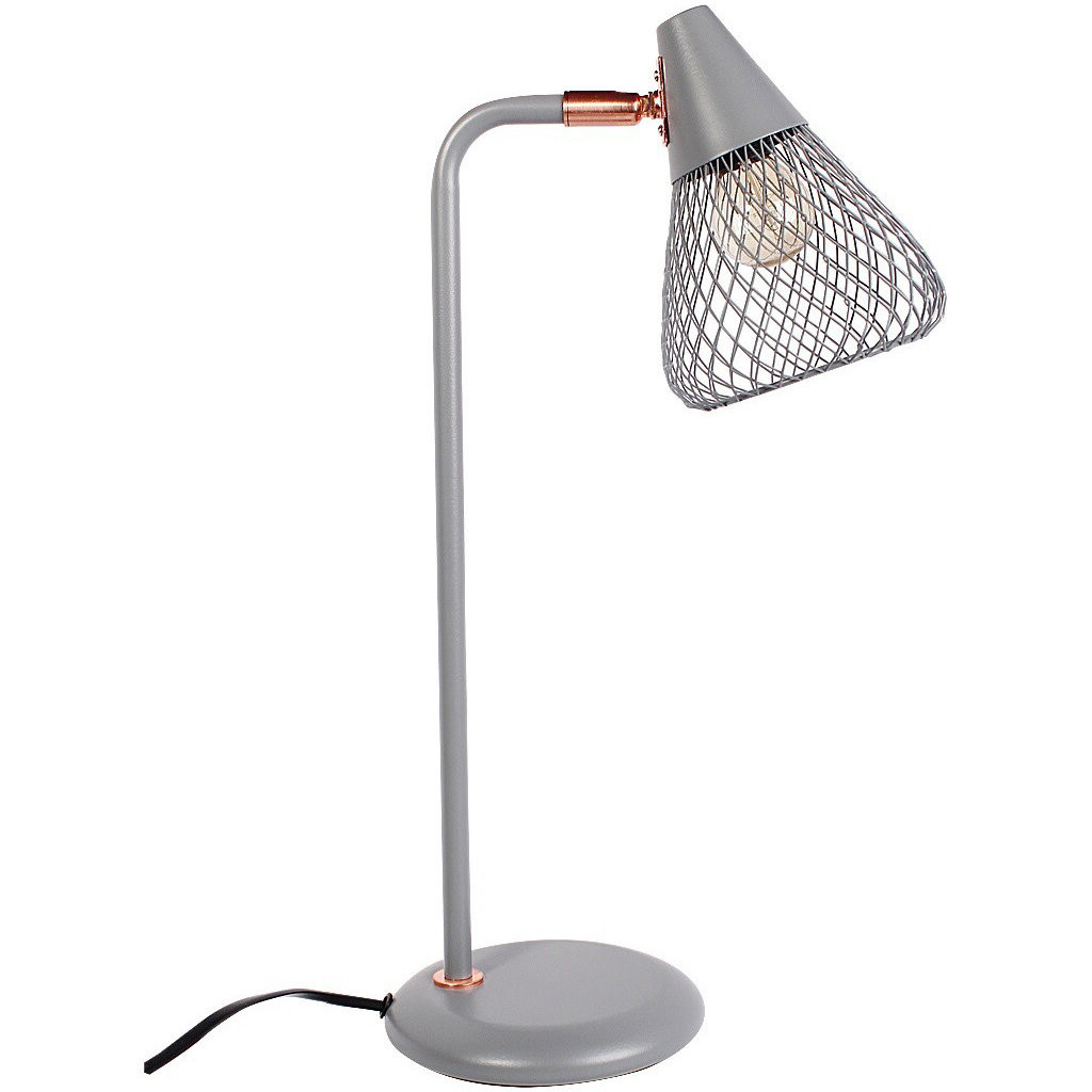 Lampka biurkowa industrialna różowe złoto Fanny 1xE14x25W wys:46cm Rabalux