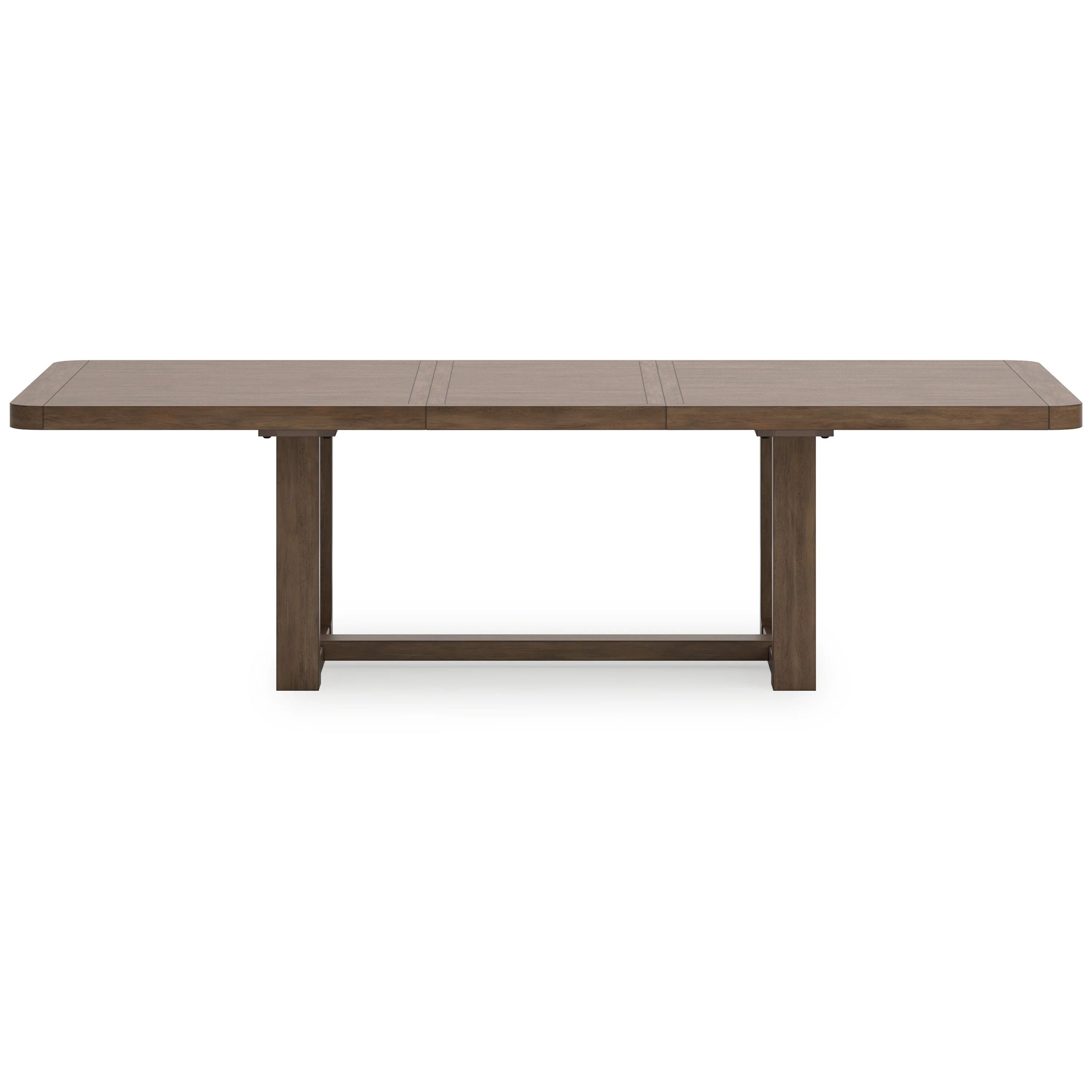 Cabal Dining Table, Extendable 84-108 Inch Top, Farmhouse Brown Wood