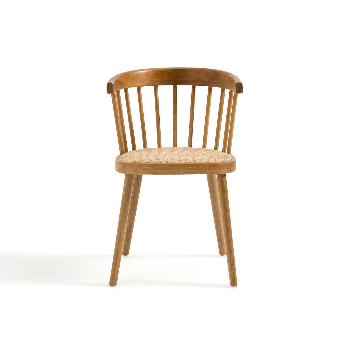 Fauteuil de table chêne/rotin Portman